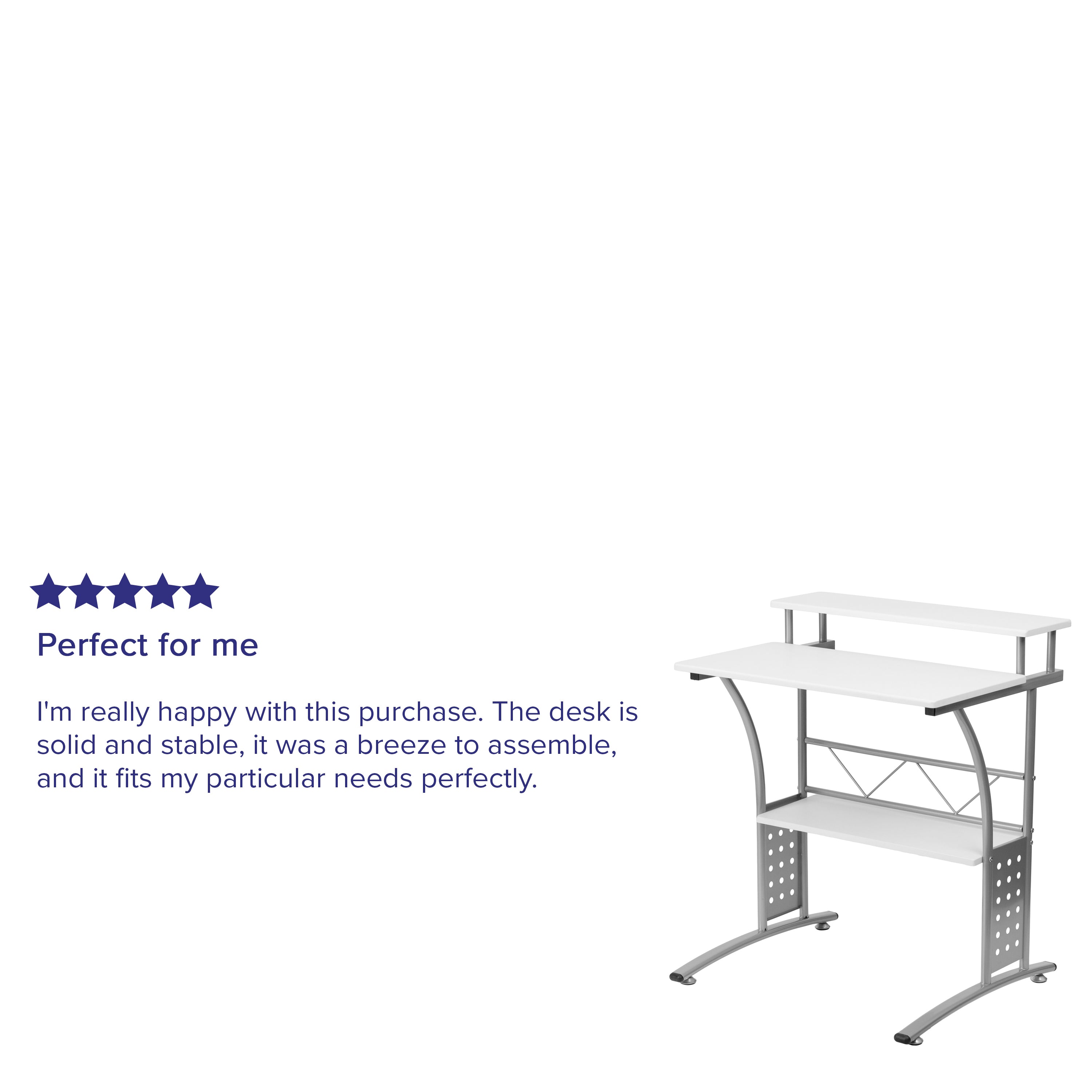 Clifton White Computer Desk