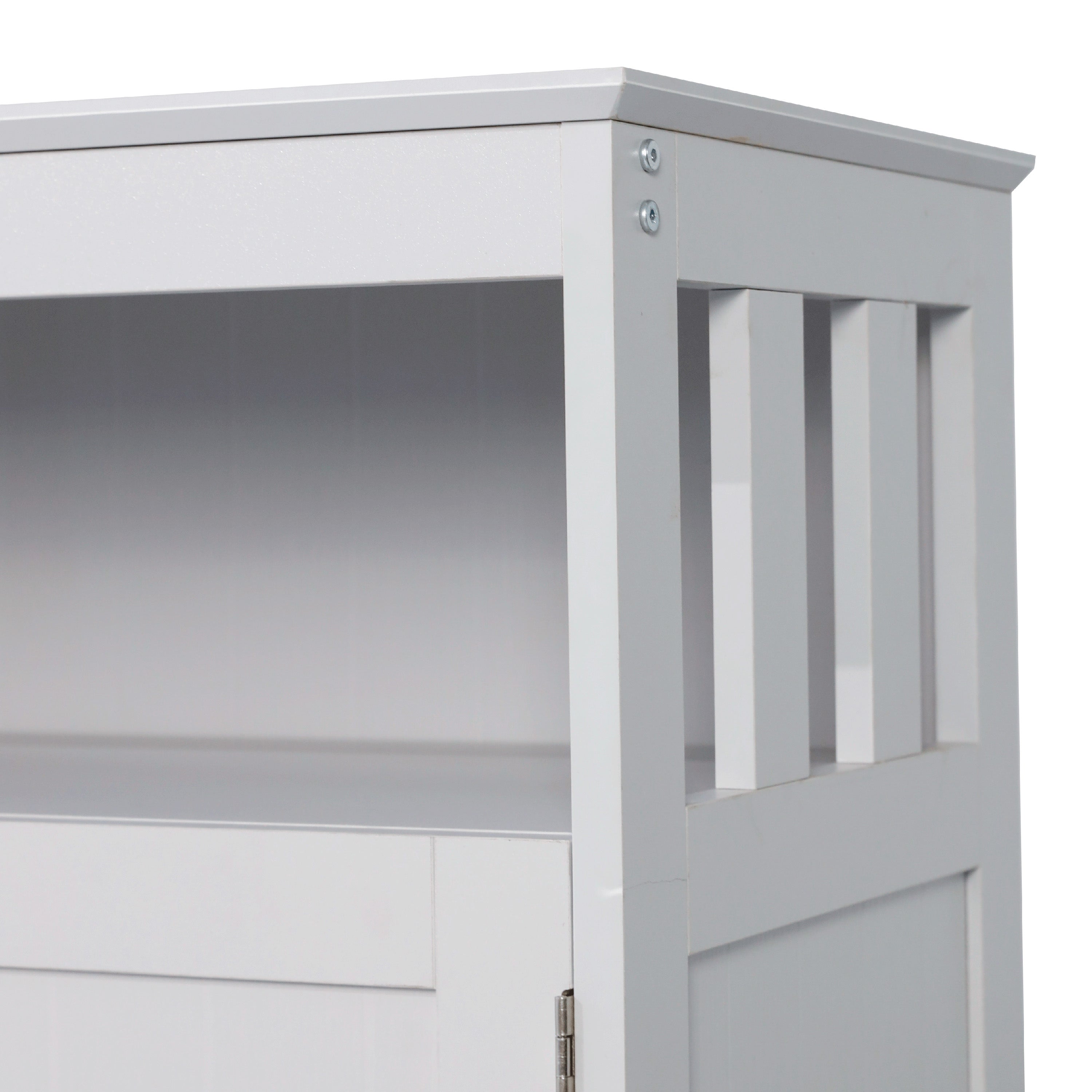 Mayfield 40" Classic Buffet and Sideboard with Double Door Storage Cabinet and Open Storage Shelf in Gray