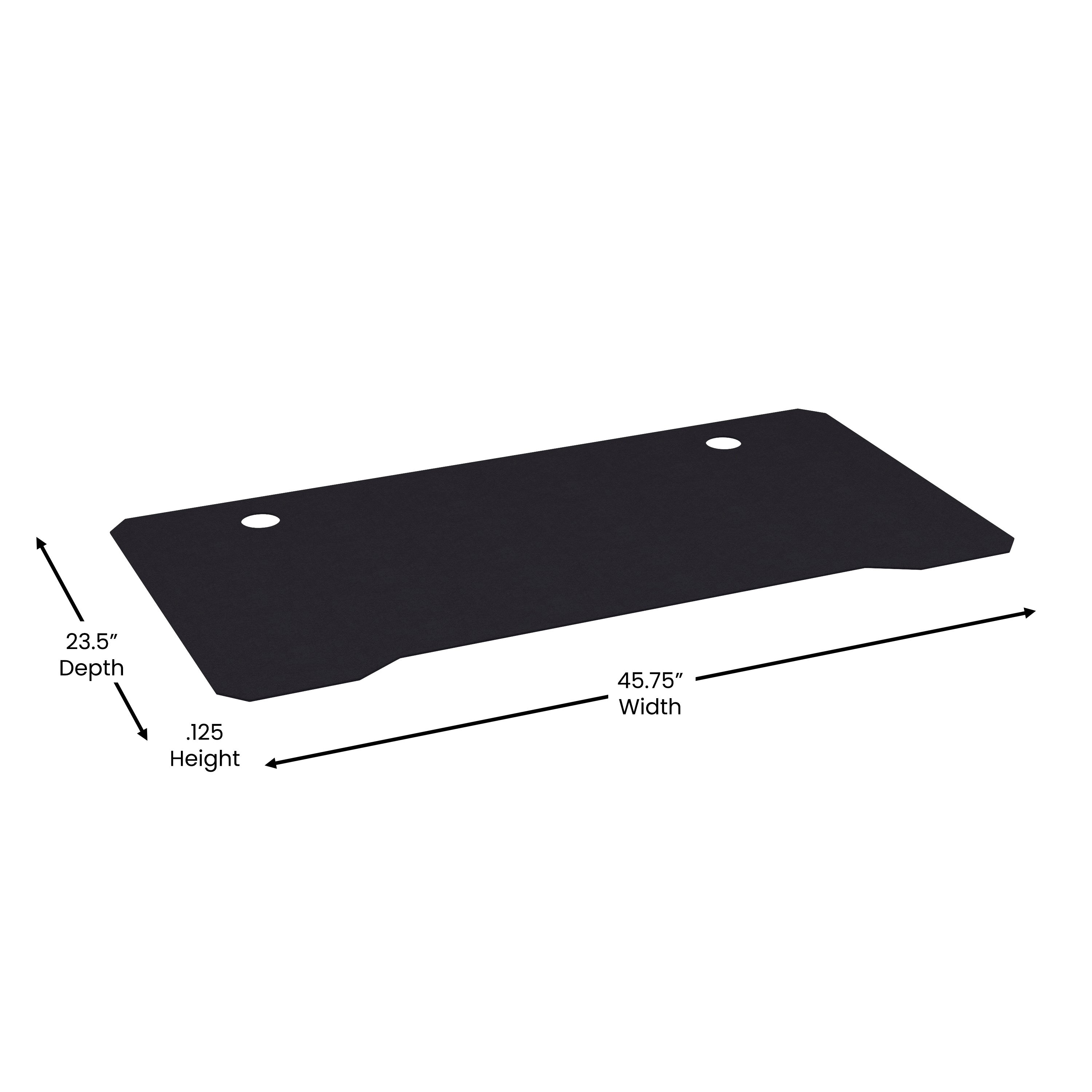 Fisher Black Mega Size Extended Gaming Mouse Pad with Anti-Slip Rubber Base and Micro Weave Top, Large Home Office Desk Mat, 45.75"W x 23.5"D x .125"H