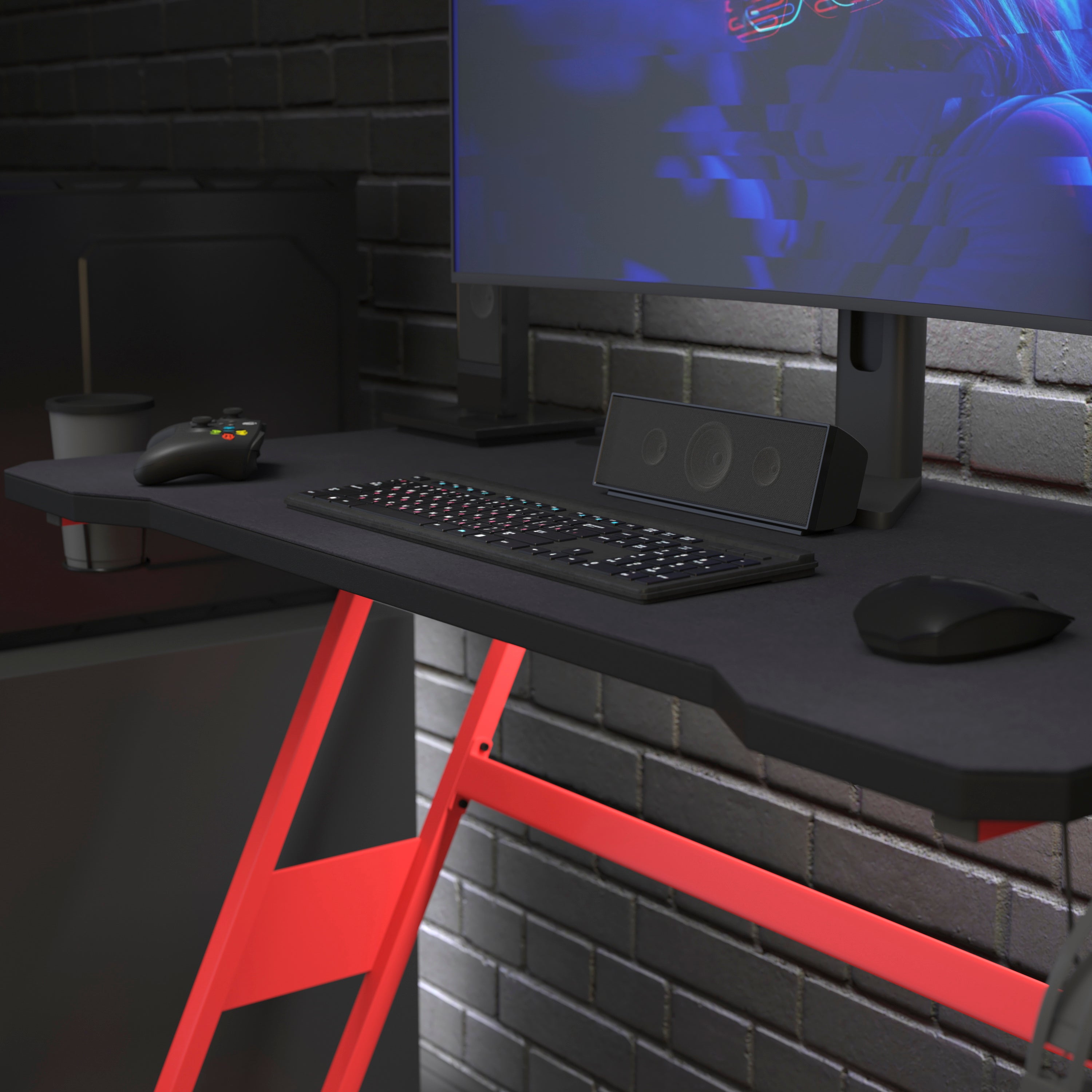 Fisher Black Mega Size Extended Gaming Mouse Pad with Anti-Slip Rubber Base and Micro Weave Top, Large Home Office Desk Mat, 45.75"W x 23.5"D x .125"H