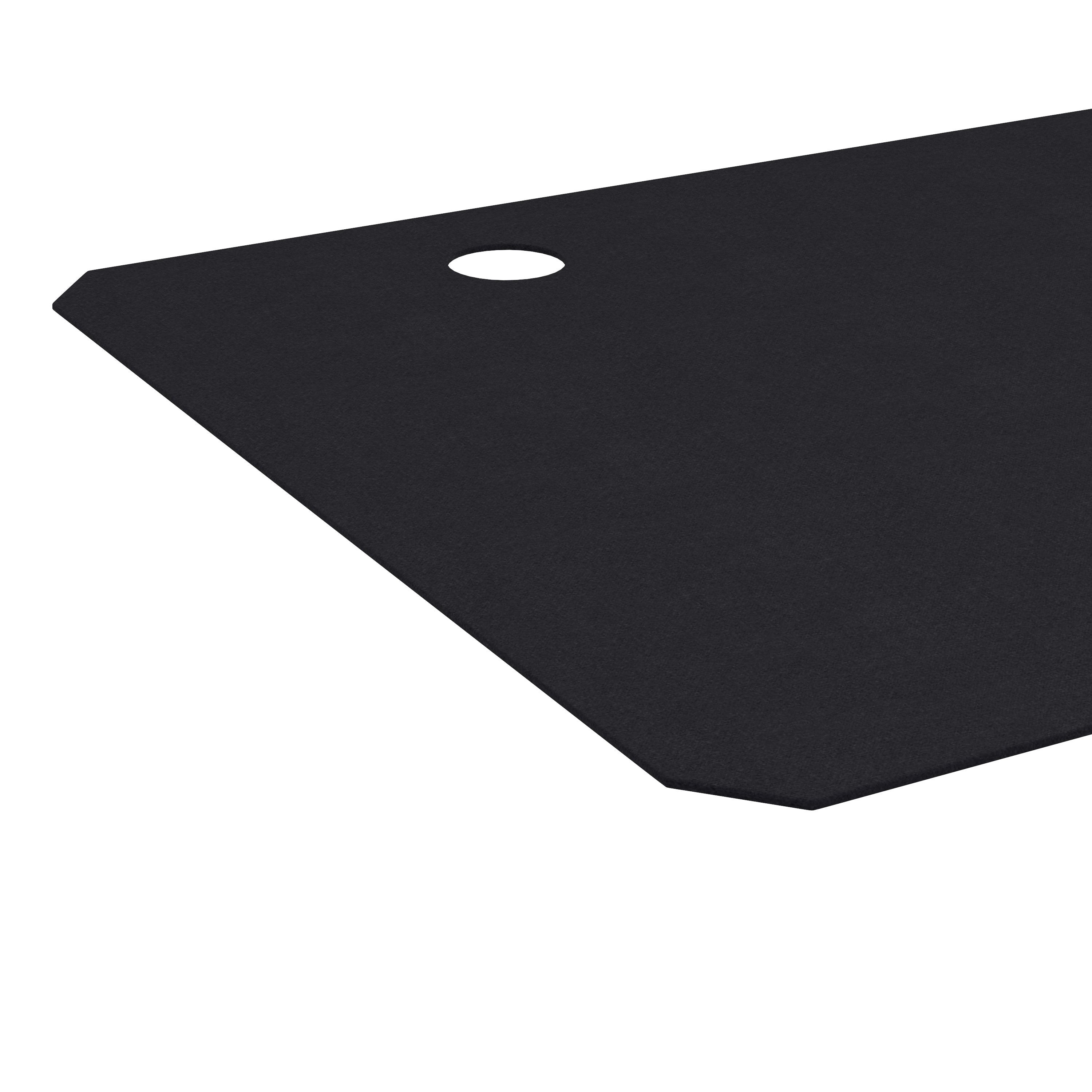 Fisher Black Mega Size Extended Gaming Mouse Pad with Anti-Slip Rubber Base and Micro Weave Top, Large Home Office Desk Mat, 45.75"W x 23.5"D x .125"H