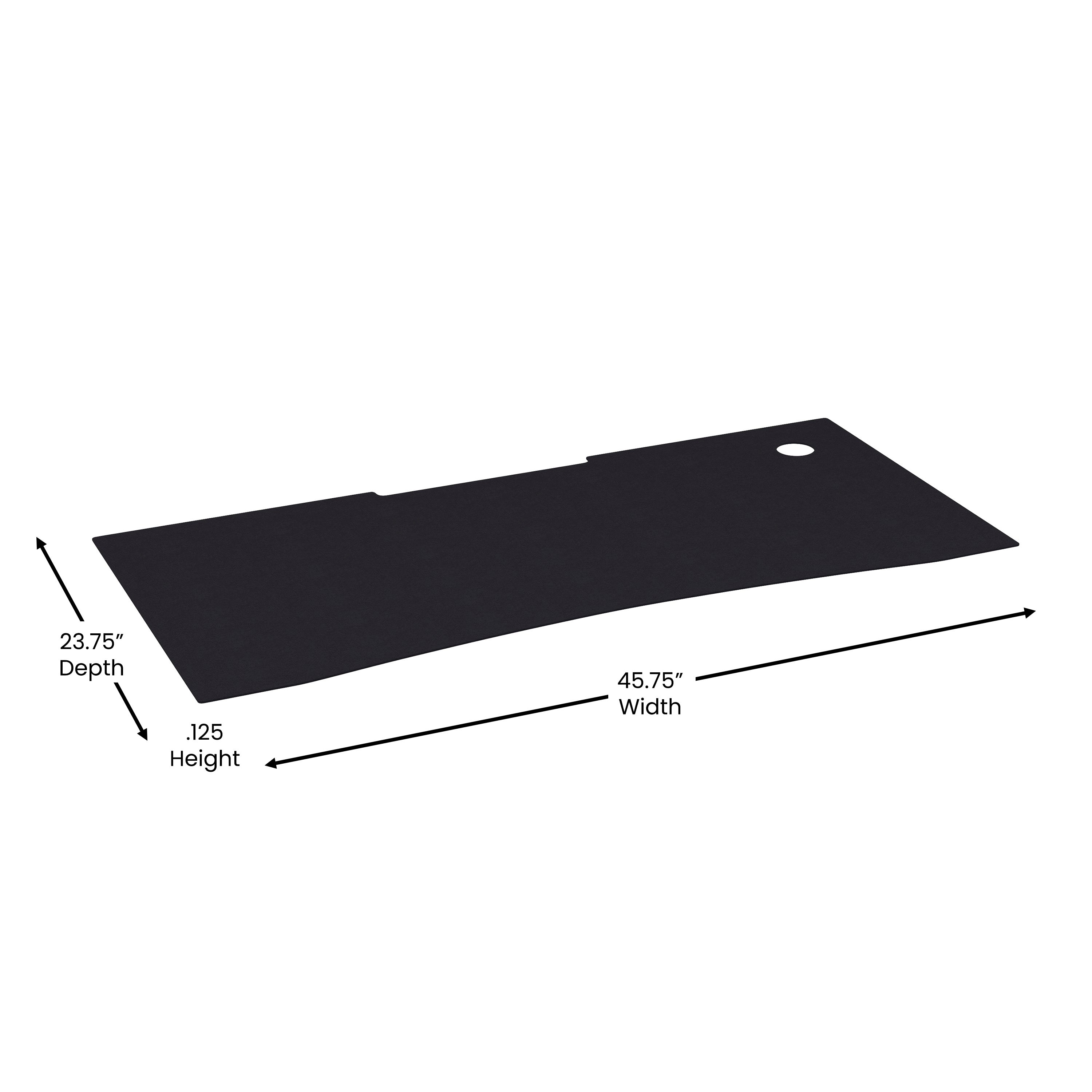 Mallot Black Mega Size Extended Gaming Mouse Pad with Anti-Slip Rubber Base & Micro Weave Top, Large Home Office Desk Mat, 45.75"W x 23.75"D x .125"H