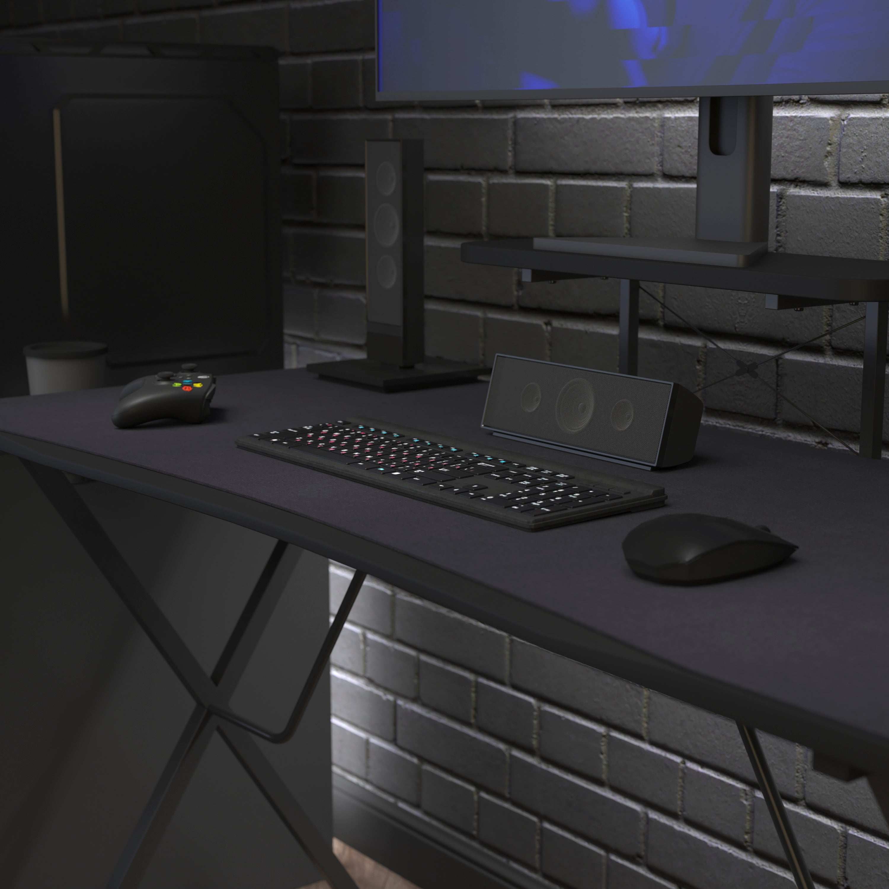 Mallot Black Mega Size Extended Gaming Mouse Pad with Anti-Slip Rubber Base & Micro Weave Top, Large Home Office Desk Mat, 45.75"W x 23.75"D x .125"H