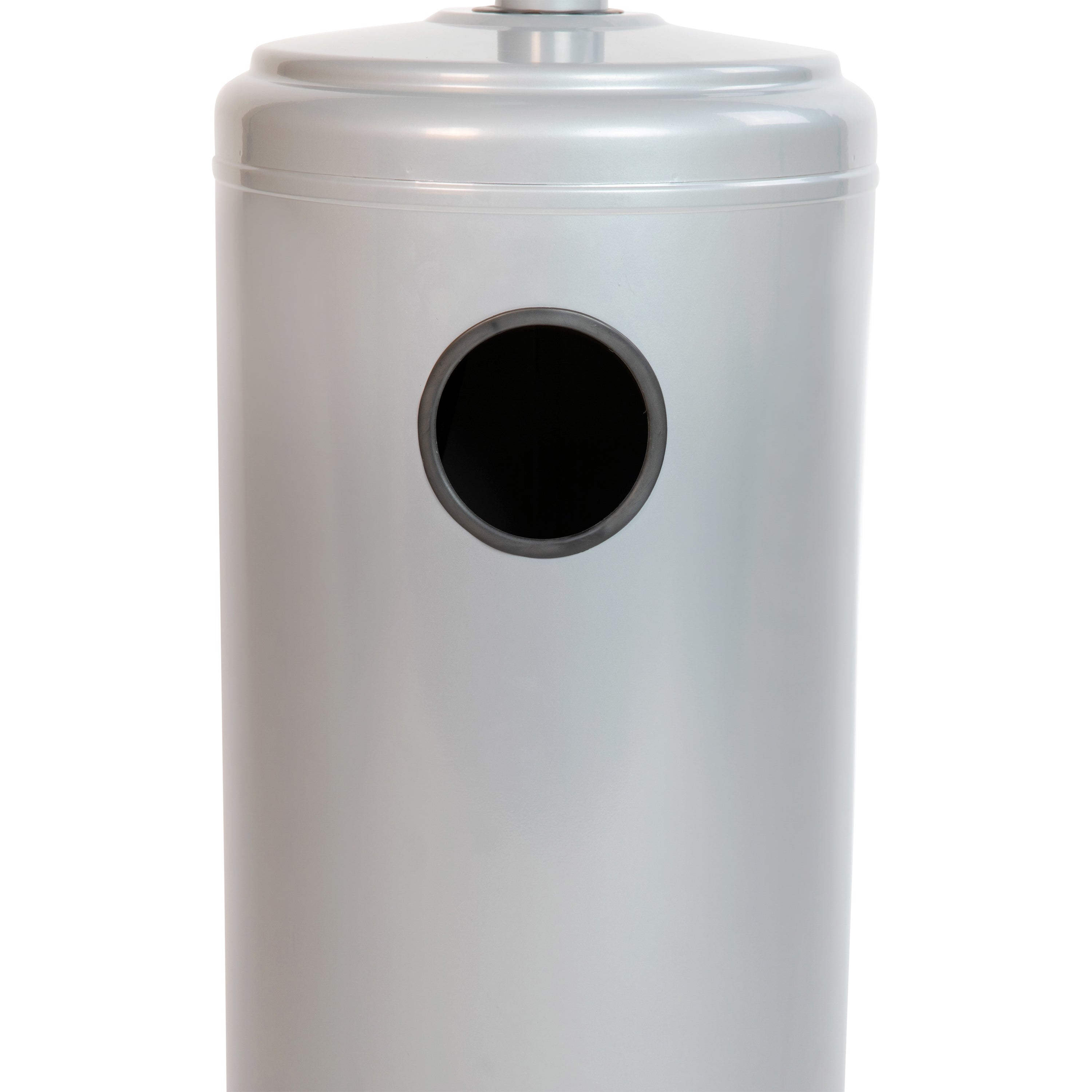 Sol Patio Outdoor Heating-Silver Stainless Steel 40,000 BTU Propane Heater with Wheels-Commercial & Residential Use-7.5 Feet Tall