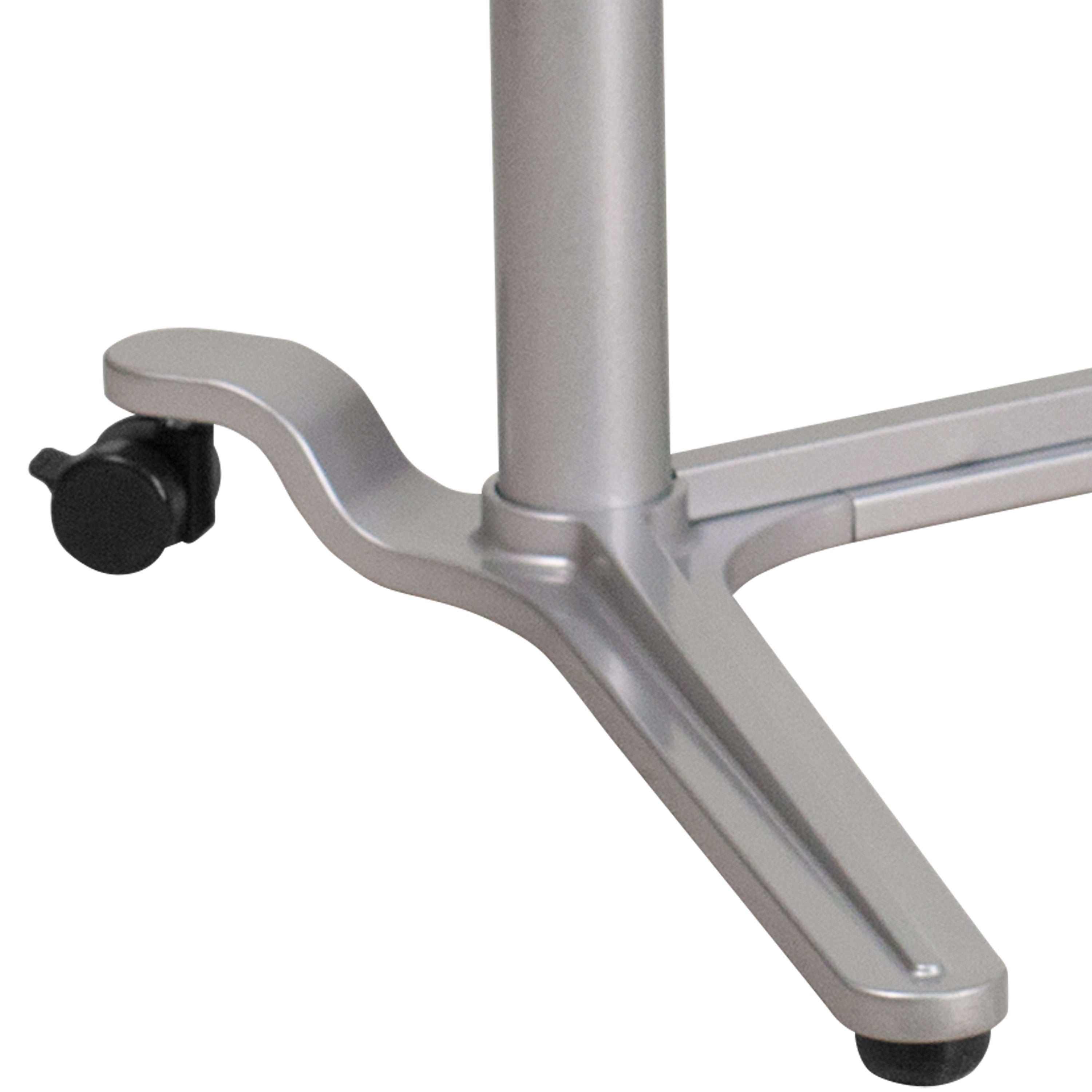 Merritt Sit-Down, Stand-Up Light Gray Computer Ergonomic Desk with 37.375''W Top (Adjustable Range 29'' - 40.75'')