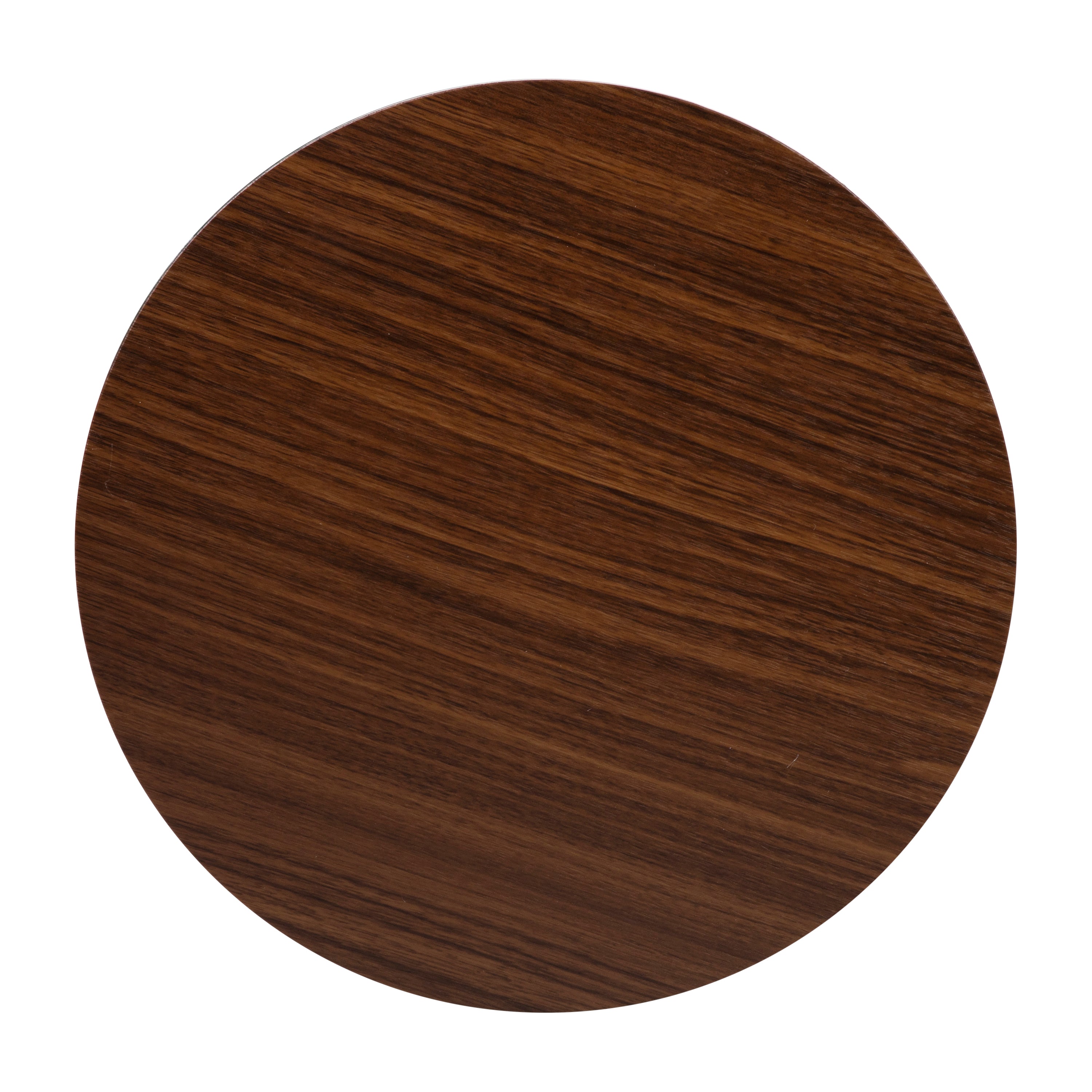 Hampstead Collection End Table - Modern Walnut Finish Accent Table with Crisscross Matte Black Frame