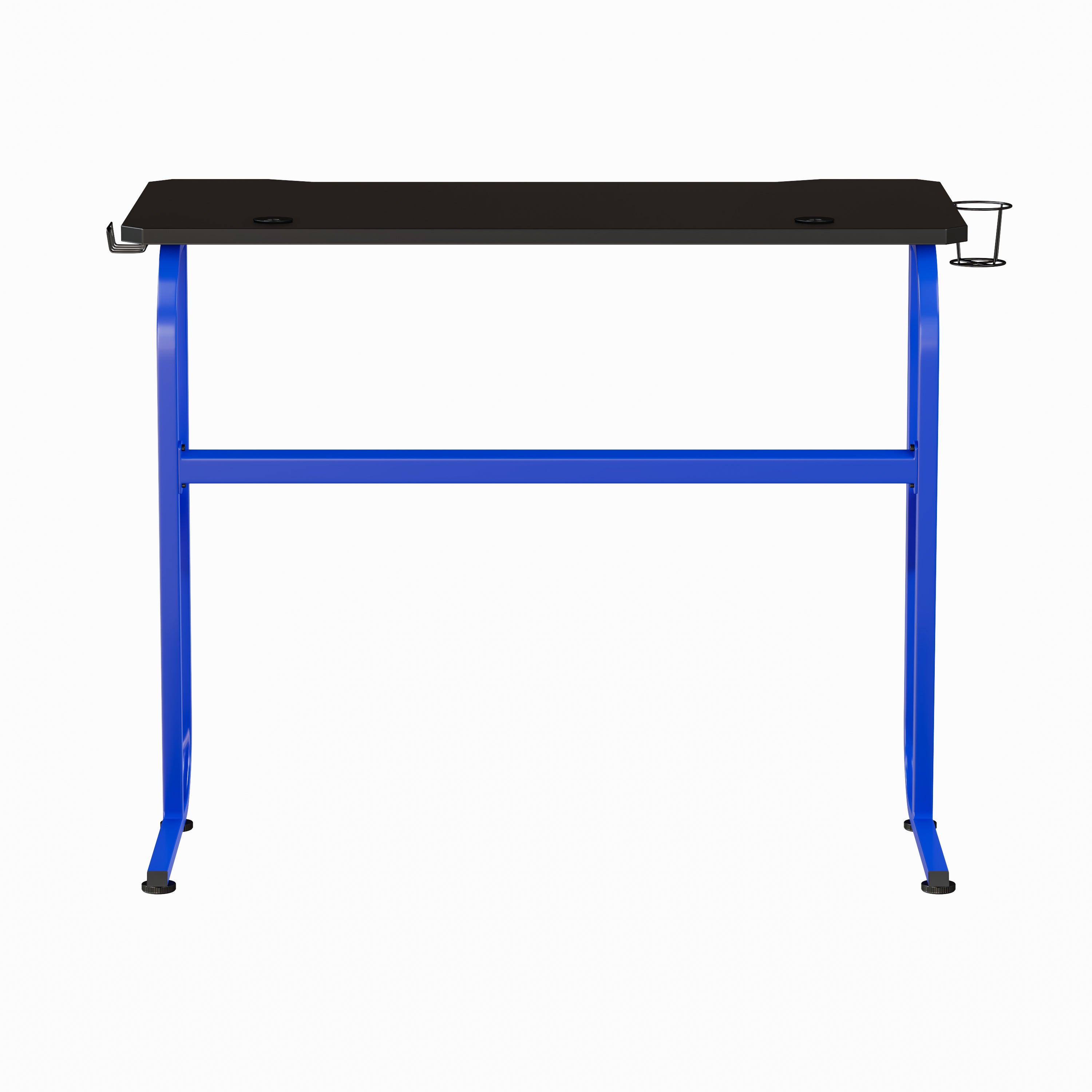 Fisher Blue Gaming Ergonomic Desk with Cup Holder and Headphone Hook