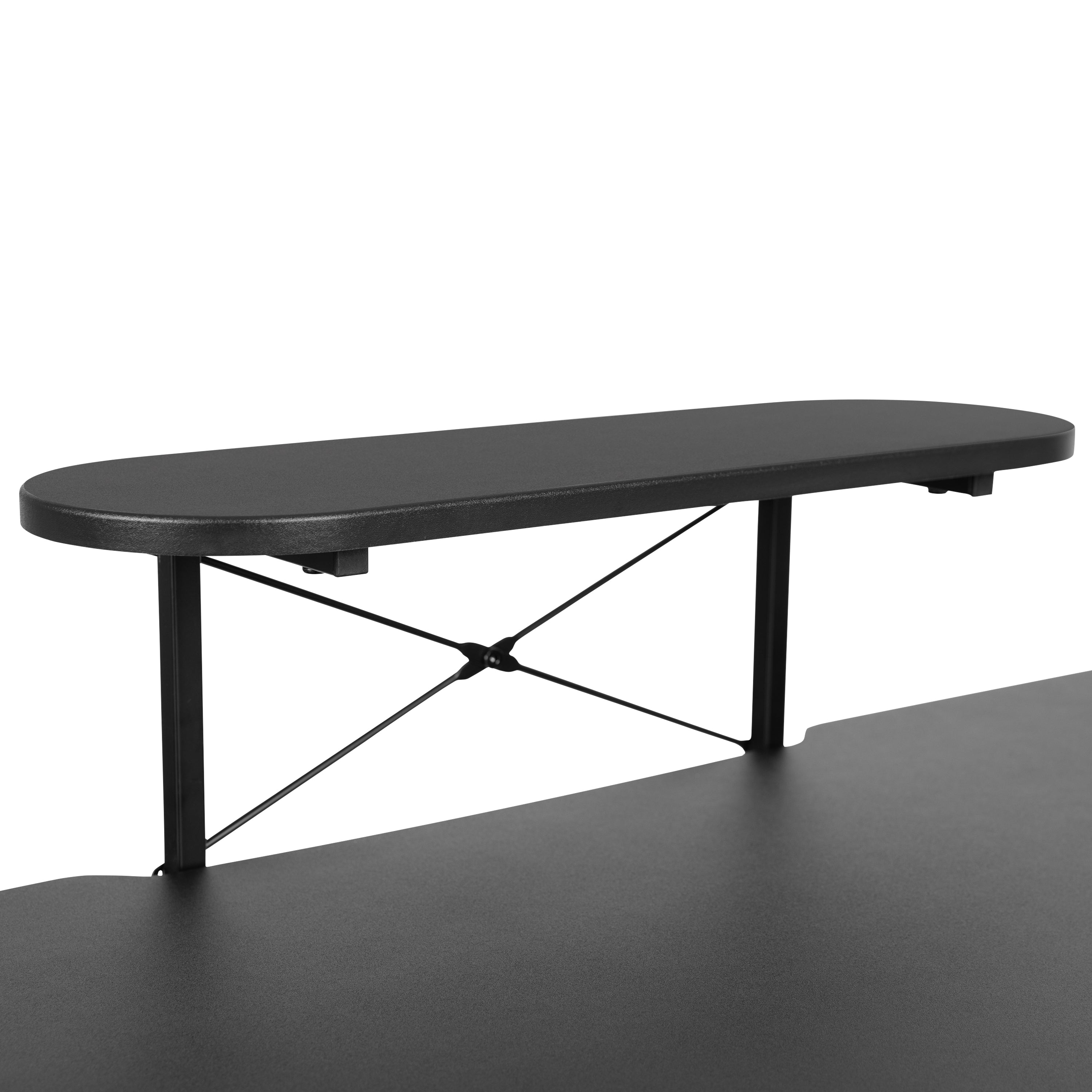 Mallot Black Gaming Desk with Cup Holder, Headphone Hook, and Monitor/Smartphone Stand