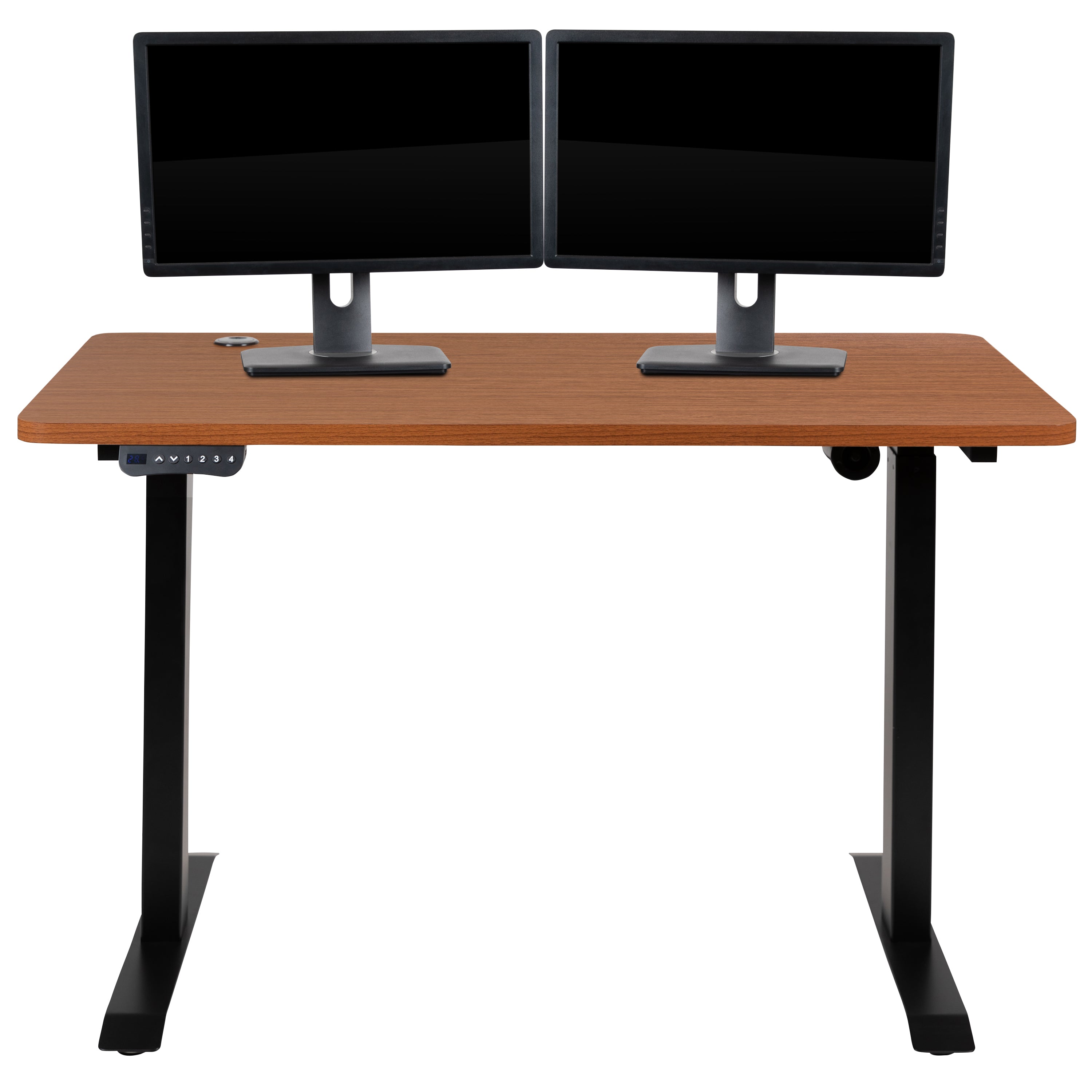 Tanner Electric Height Adjustable Standing Desk - Table Top 48" Wide - 24" Deep (Mahogany)