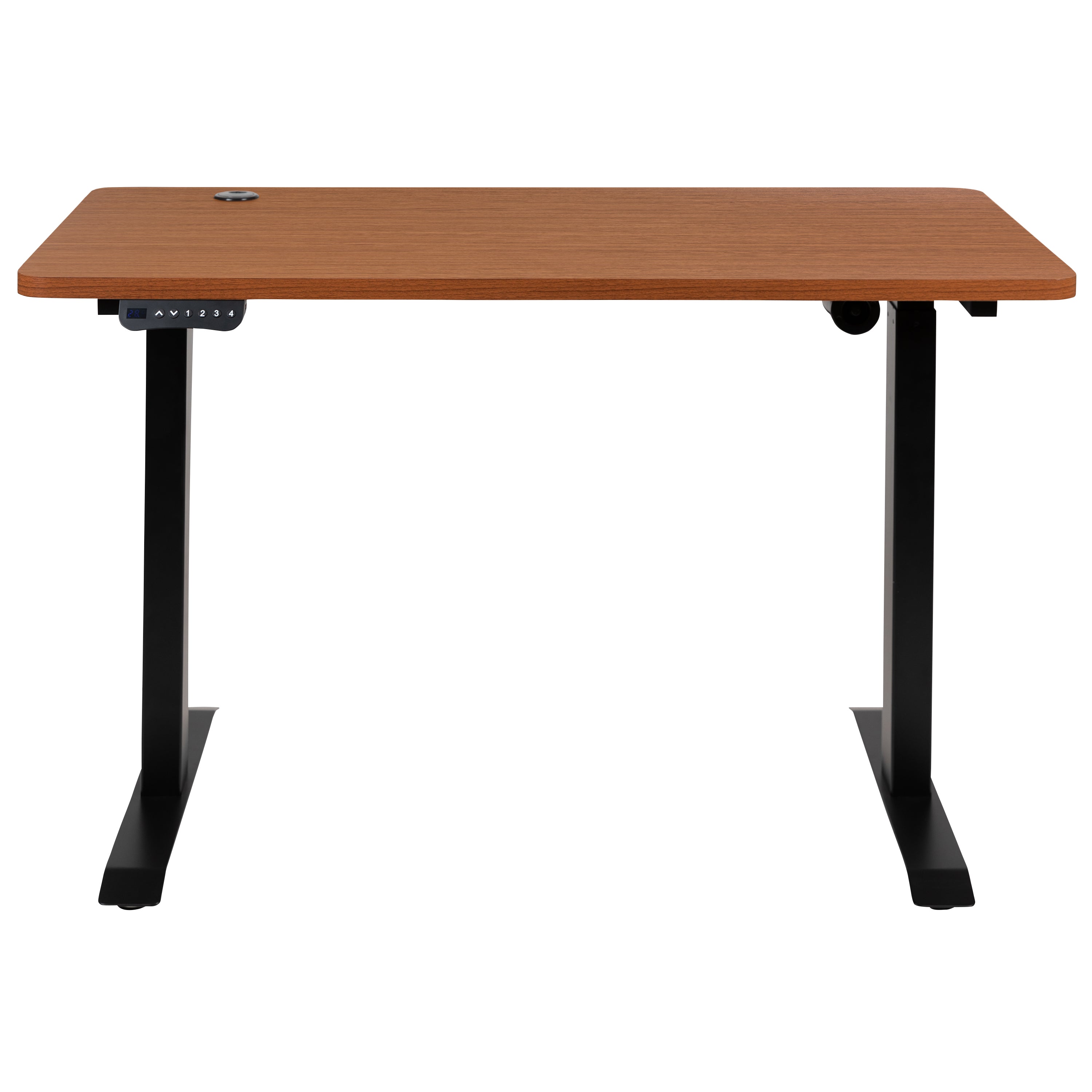 Tanner Electric Height Adjustable Standing Desk - Table Top 48" Wide - 24" Deep (Mahogany)