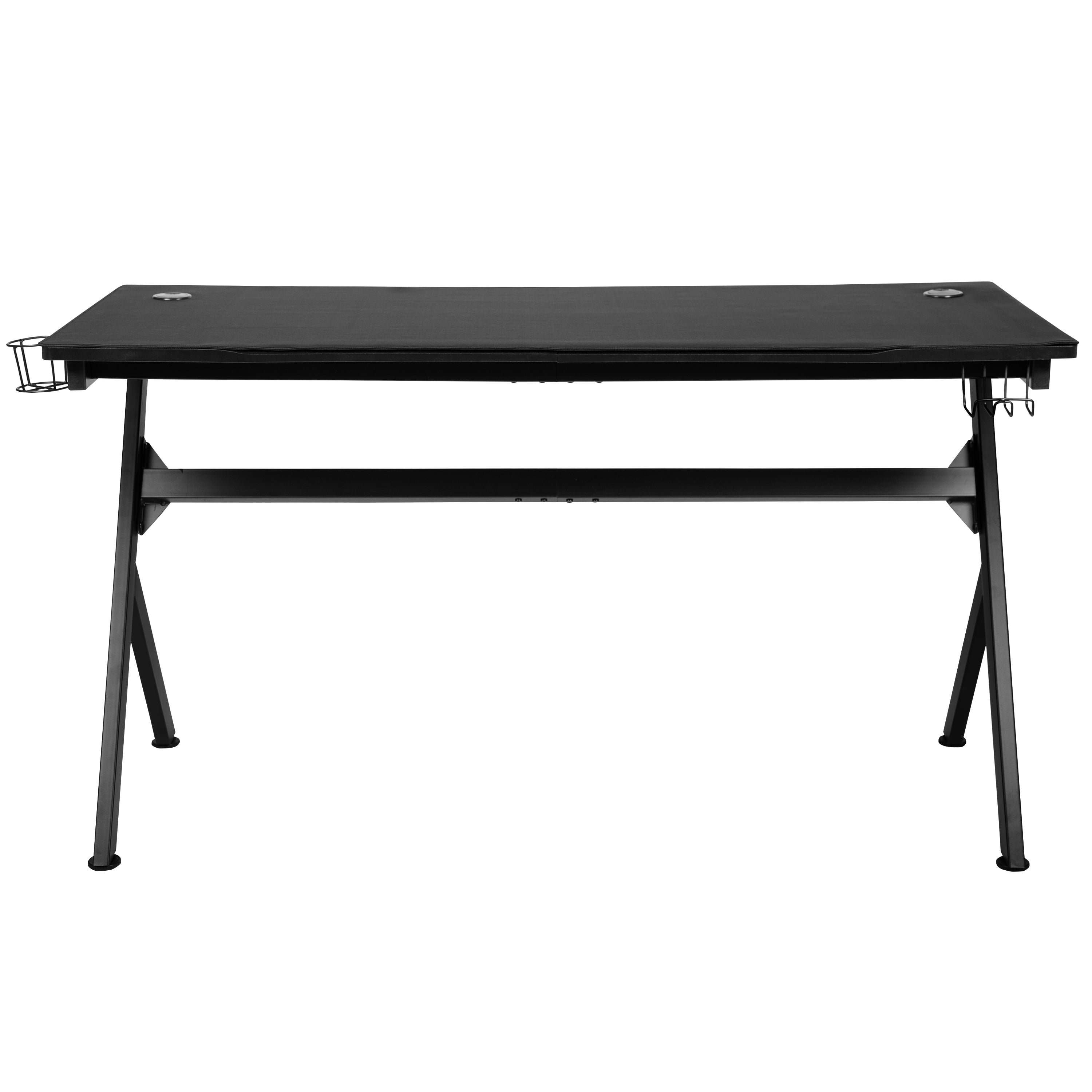 Duncan 55" x 24" Extra Large Gaming Desk with Headphone Hook and Cup Holder - Free Mouse Pad