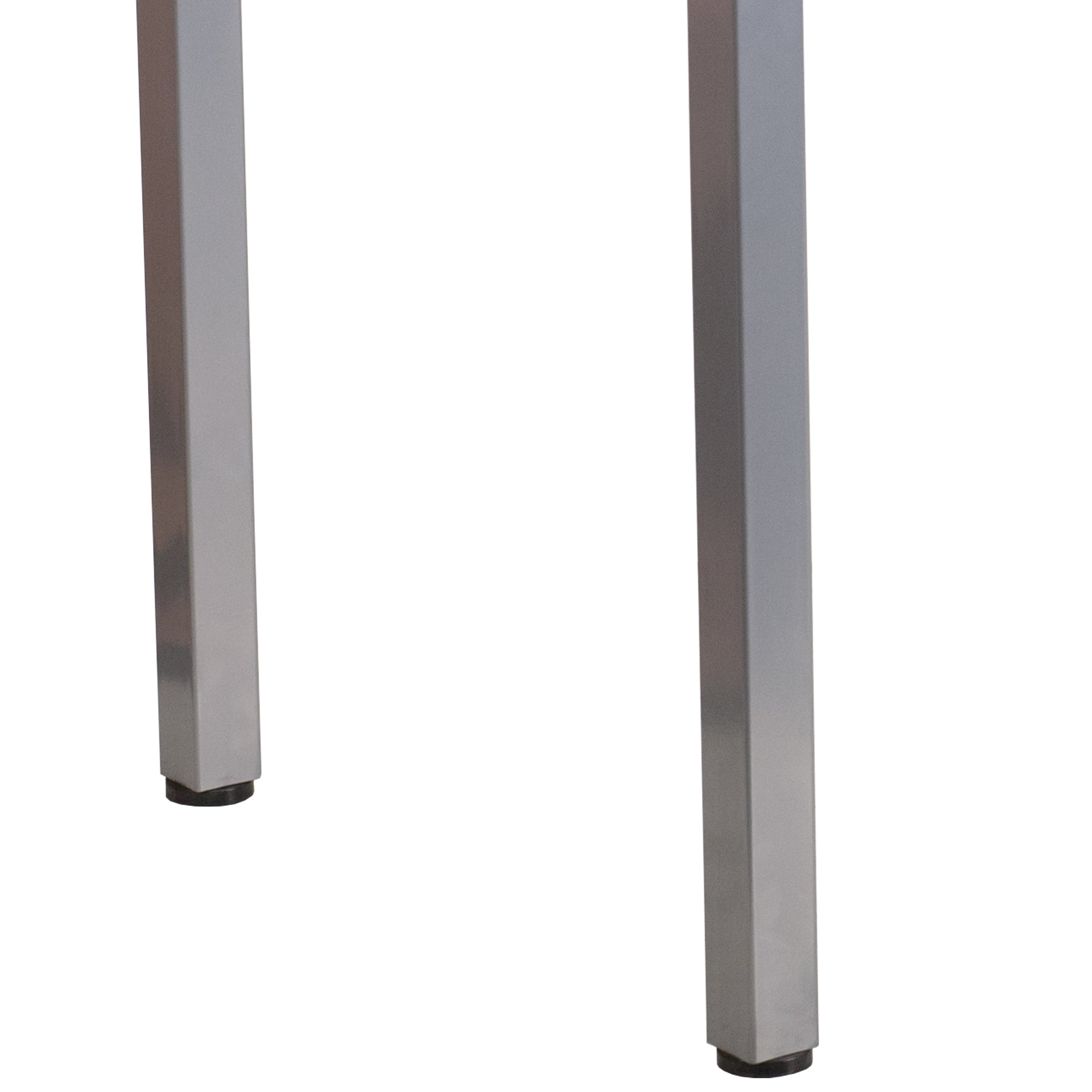 Jayden Contemporary Clear Tempered Glass Desk with Geometric Sides