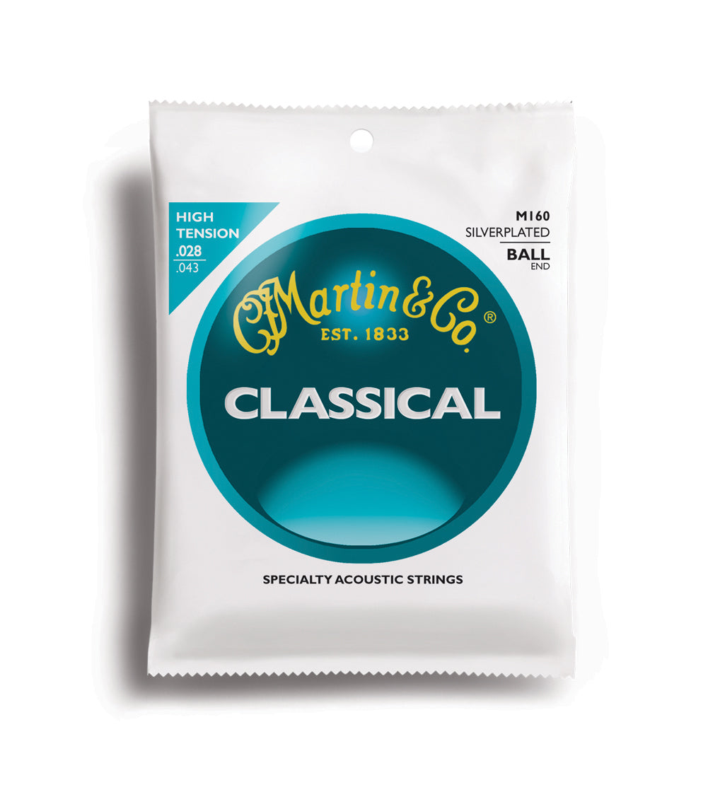 Martin M160 Hard Tension Classical Guitar Strings. 28-43