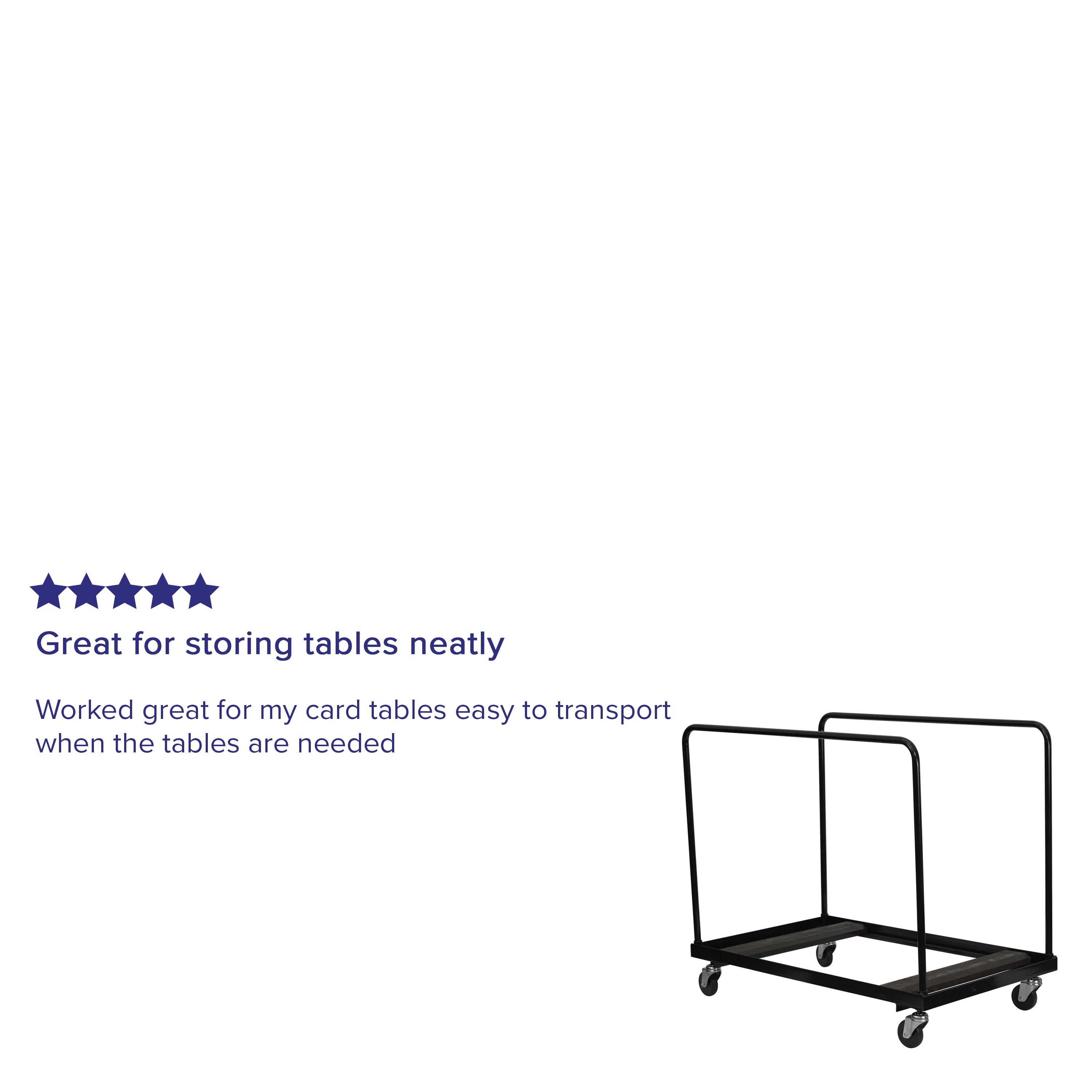 Neena Black Folding Table Dolly for Round Folding Tables