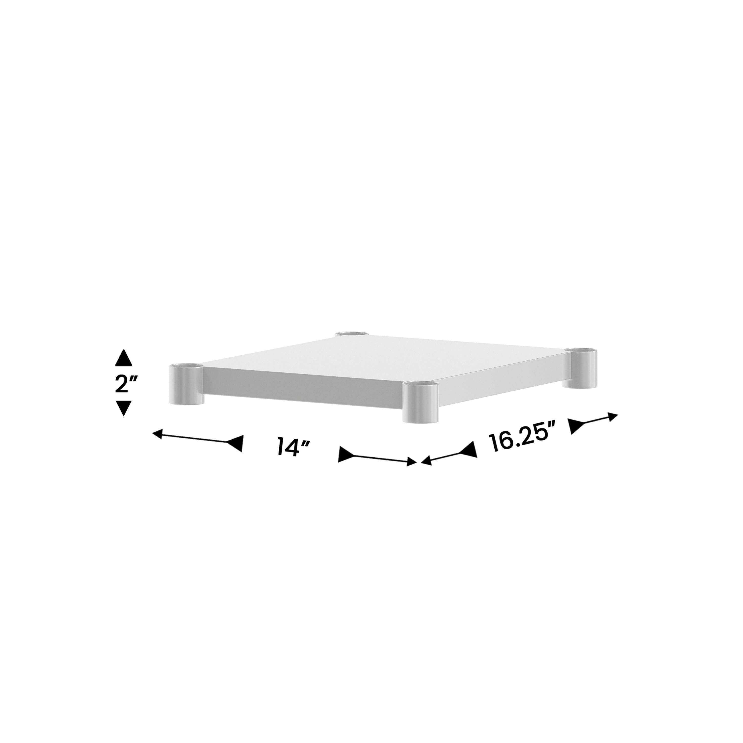 Woodford Galvanized Under Shelf for Prep and Work Tables - Adjustable Lower Shelf for 24" x 18" Stainless Steel Tables