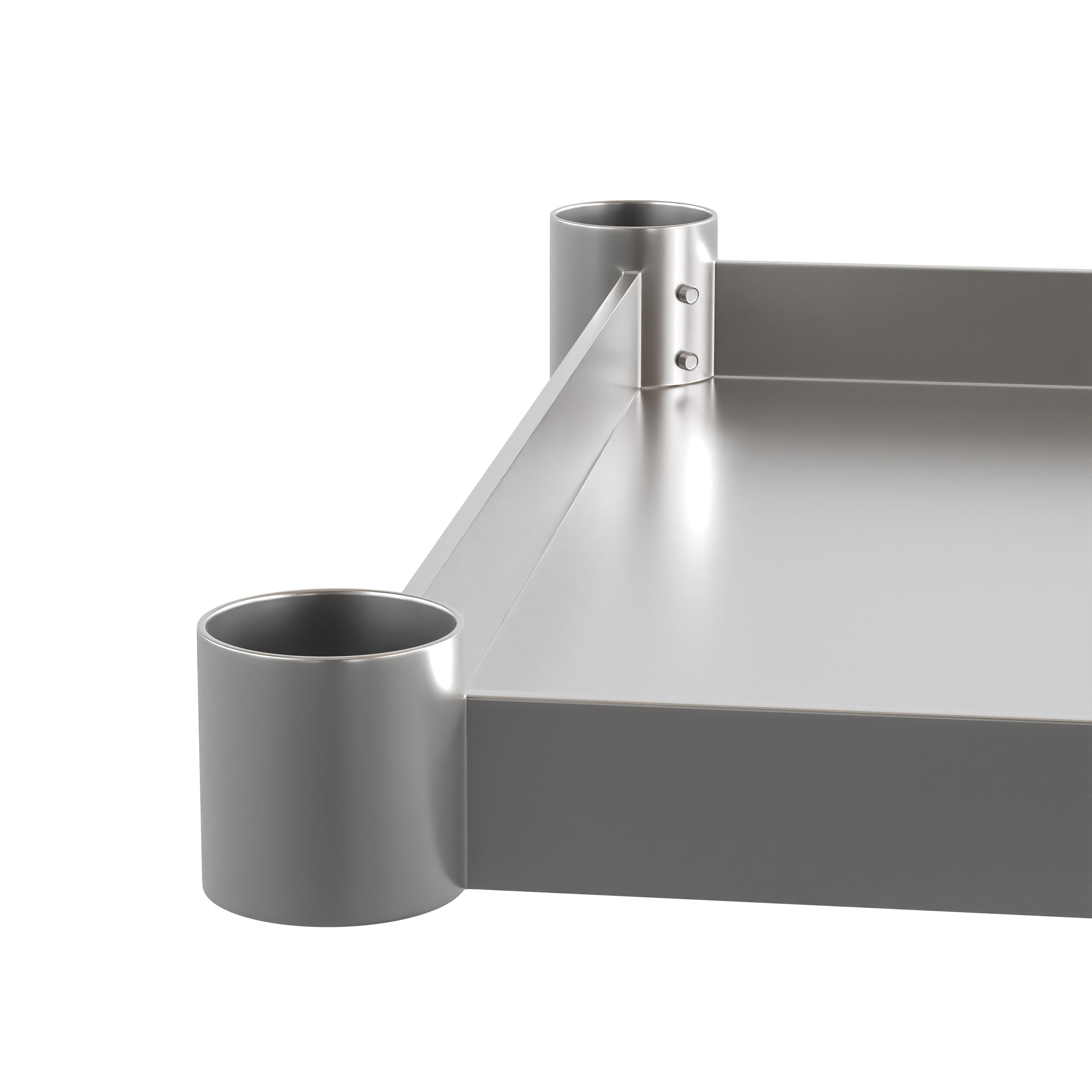 Woodford Galvanized Under Shelf for Prep and Work Tables - Adjustable Lower Shelf for 24" x 48" Stainless Steel Tables