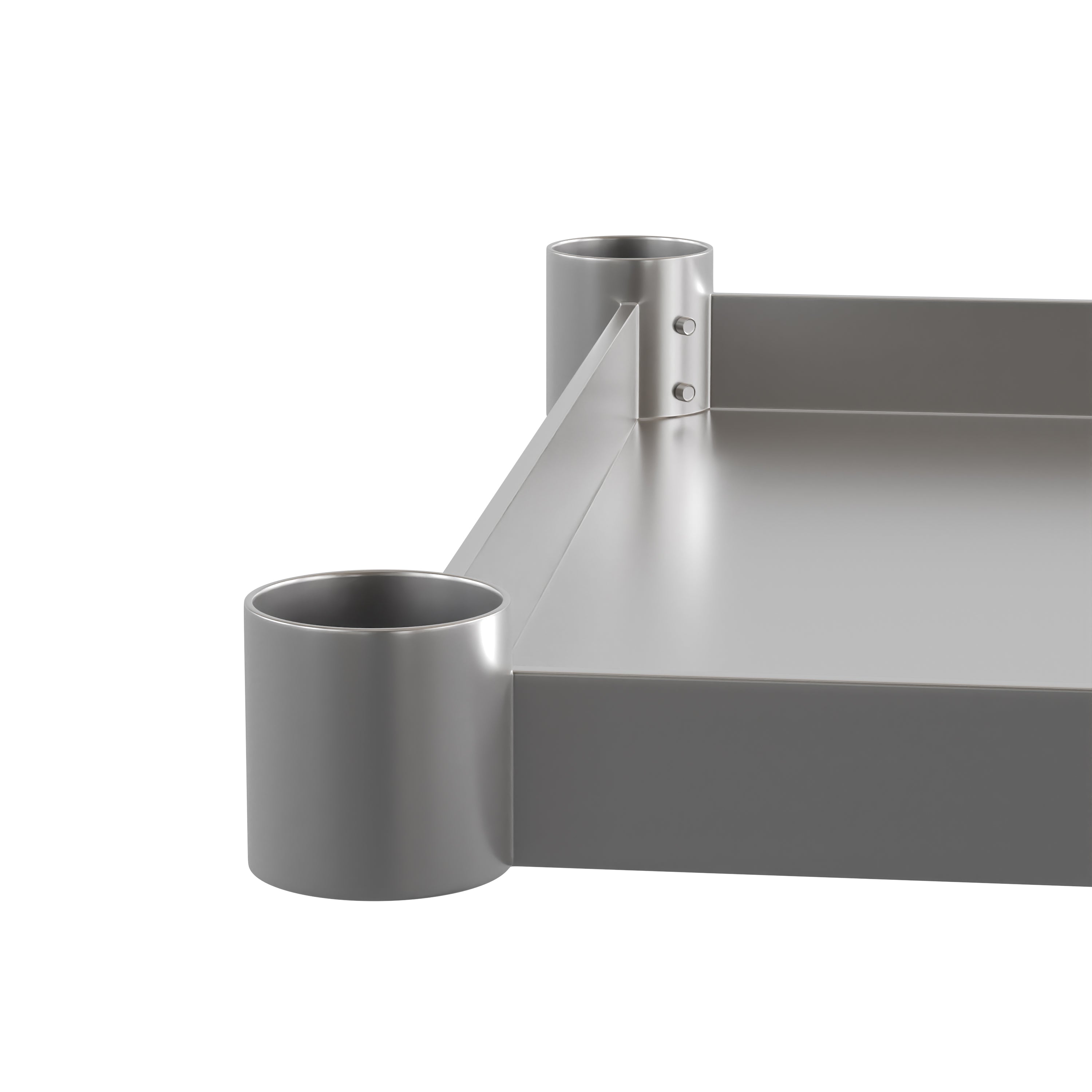 Woodford Galvanized Under Shelf for Prep and Work Tables - Adjustable Lower Shelf for 24" x 60" Stainless Steel Tables