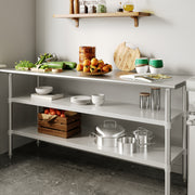 Woodford Galvanized Under Shelf for Prep and Work Tables - Adjustable Lower Shelf for 24" x 72" Stainless Steel Tables