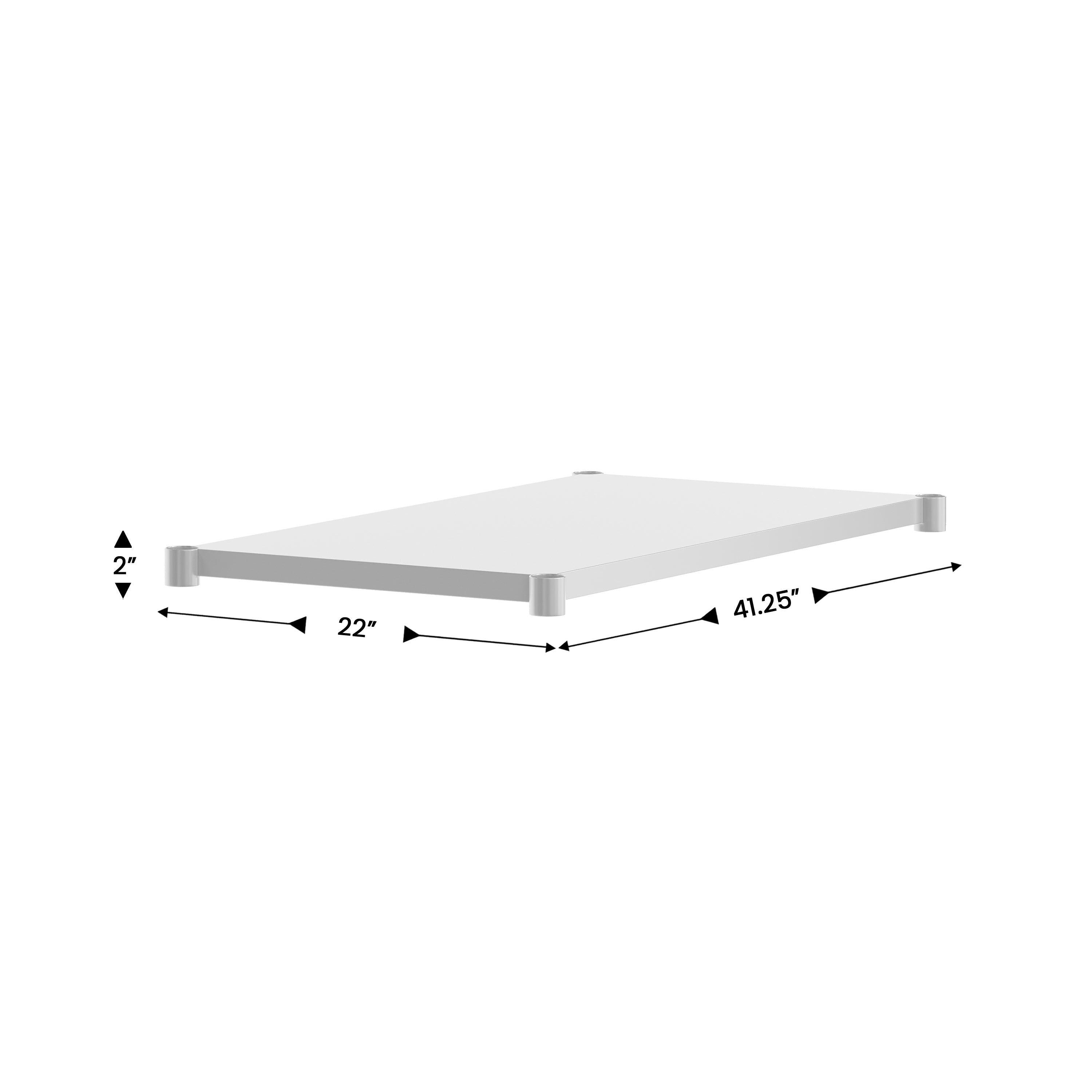 Woodford Galvanized Under Shelf for Prep and Work Tables - Adjustable Lower Shelf for 30" x 48" Stainless Steel Tables
