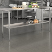 Woodford Galvanized Under Shelf for Prep and Work Tables - Adjustable Lower Shelf for 30" x 72" Stainless Steel Tables