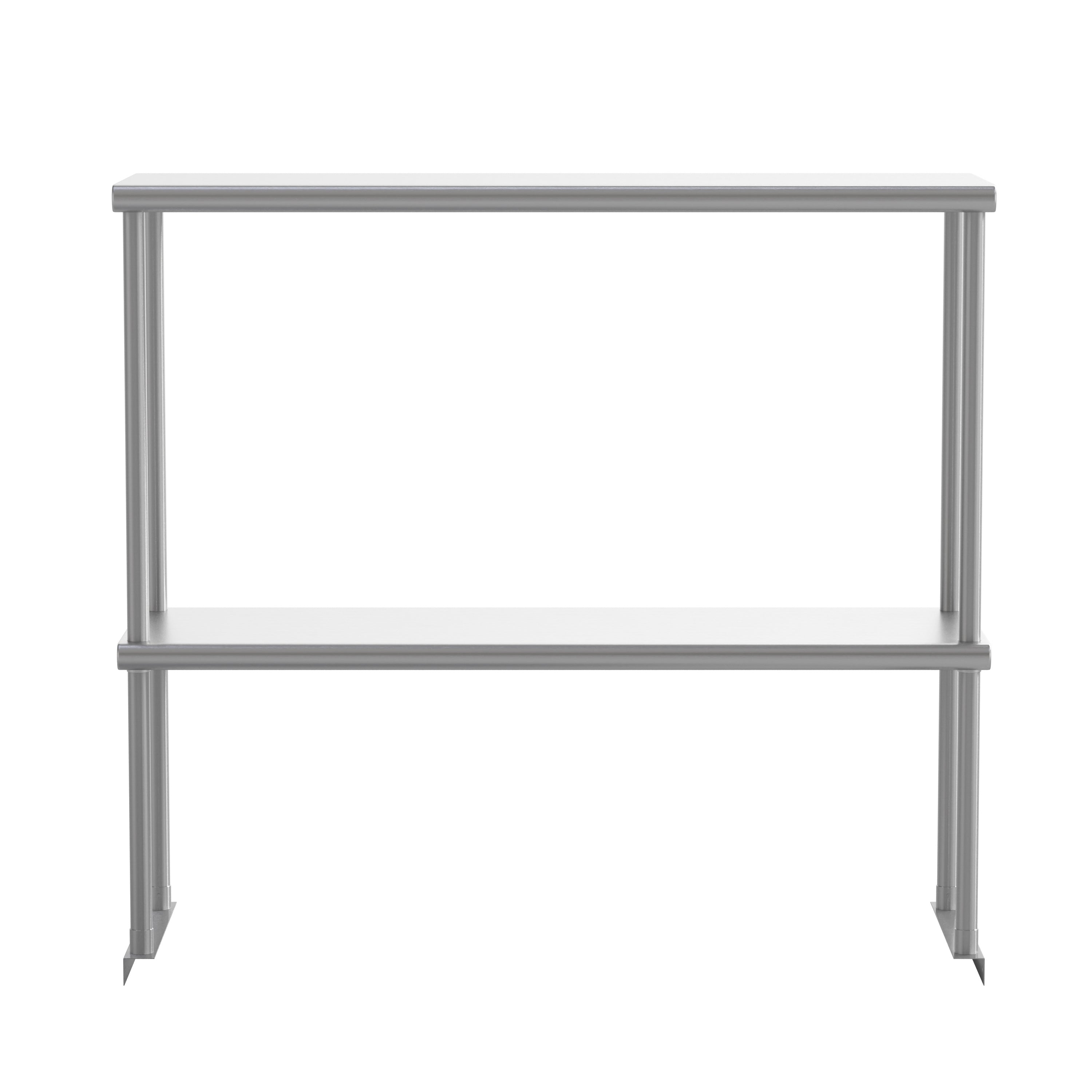 Reese Commercial Grade 430 Stainless Steel 18 Gauge NSF Certified 36" x 12" Metal Kitchen Double Overshelf