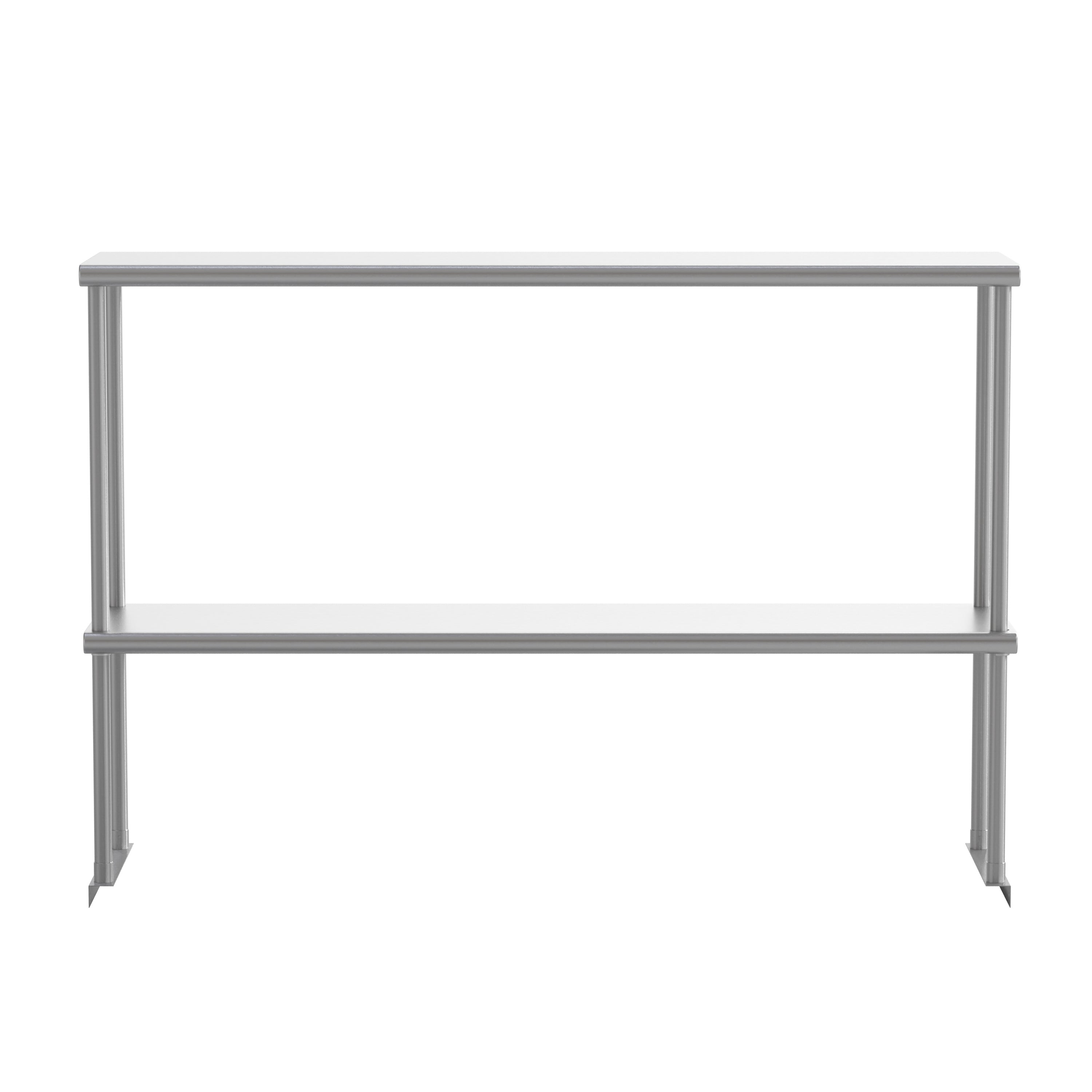 Reese Commercial Grade 430 Stainless Steel 18 Gauge NSF Certified 48" x 12" Metal Kitchen Double Overshelf
