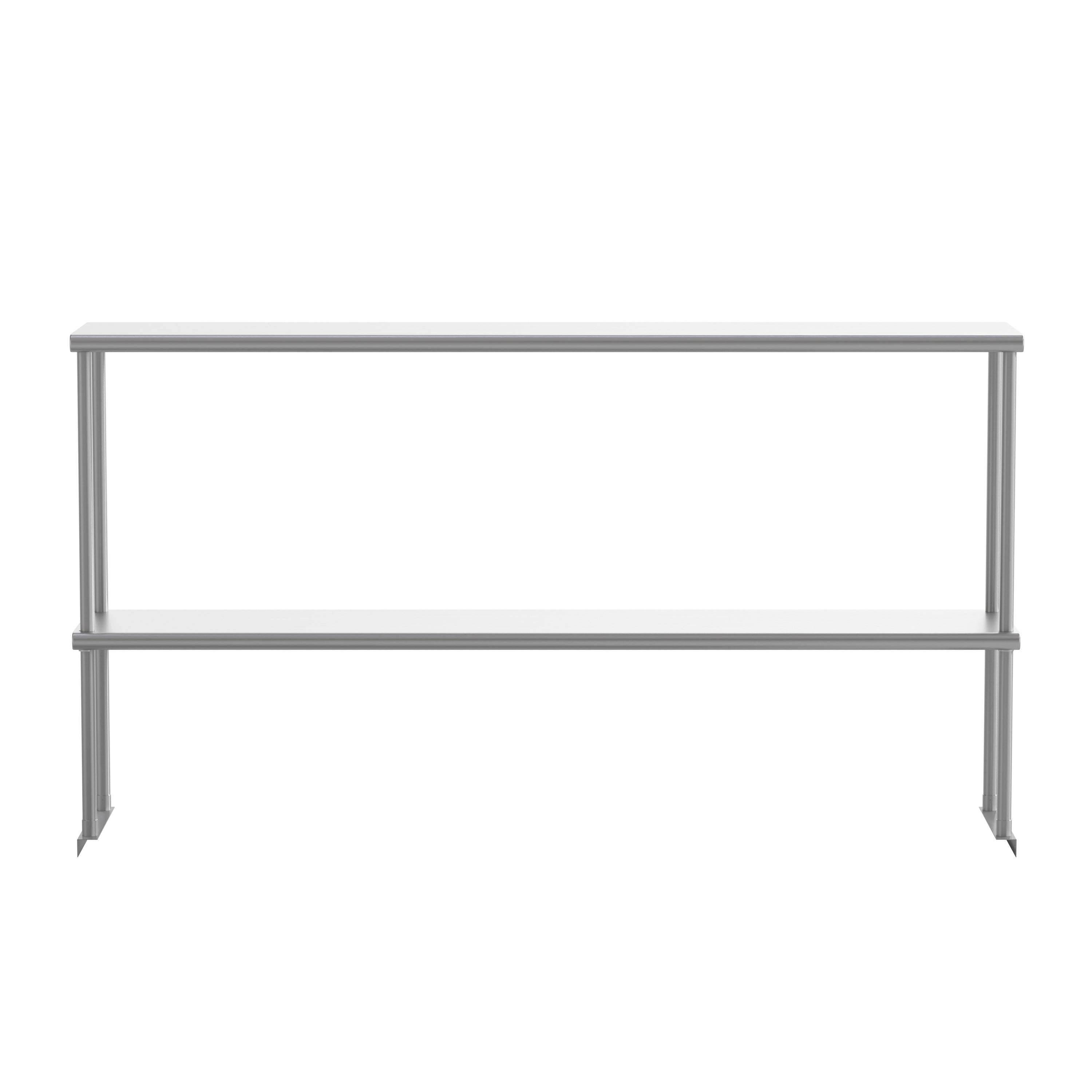 Reese Commercial Grade 430 Stainless Steel 18 Gauge NSF Certified 60" x 12" Metal Kitchen Double Overshelf