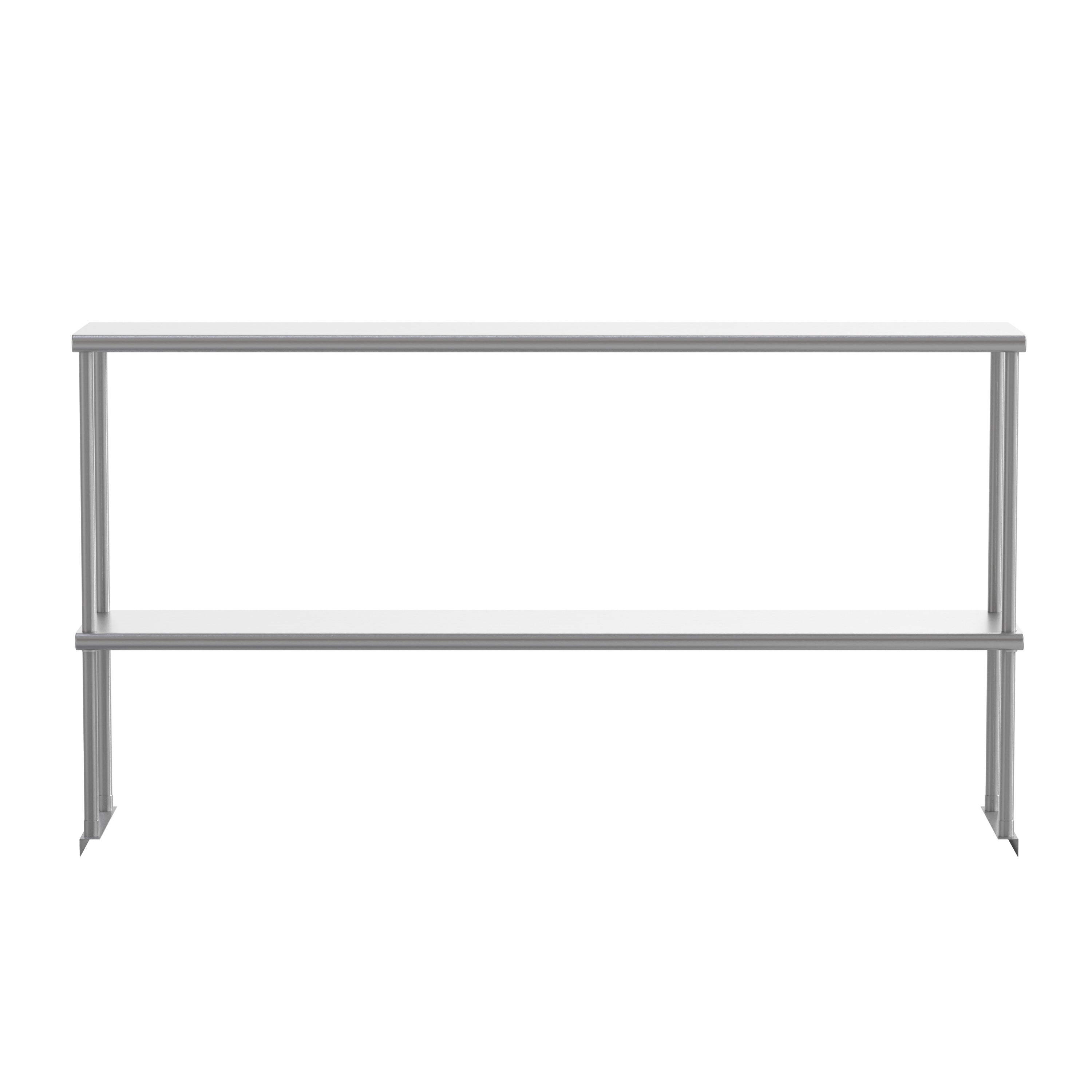 Reese Commercial Grade 430 Stainless Steel 18 Gauge NSF Certified 60" x 12" Metal Kitchen Double Overshelf