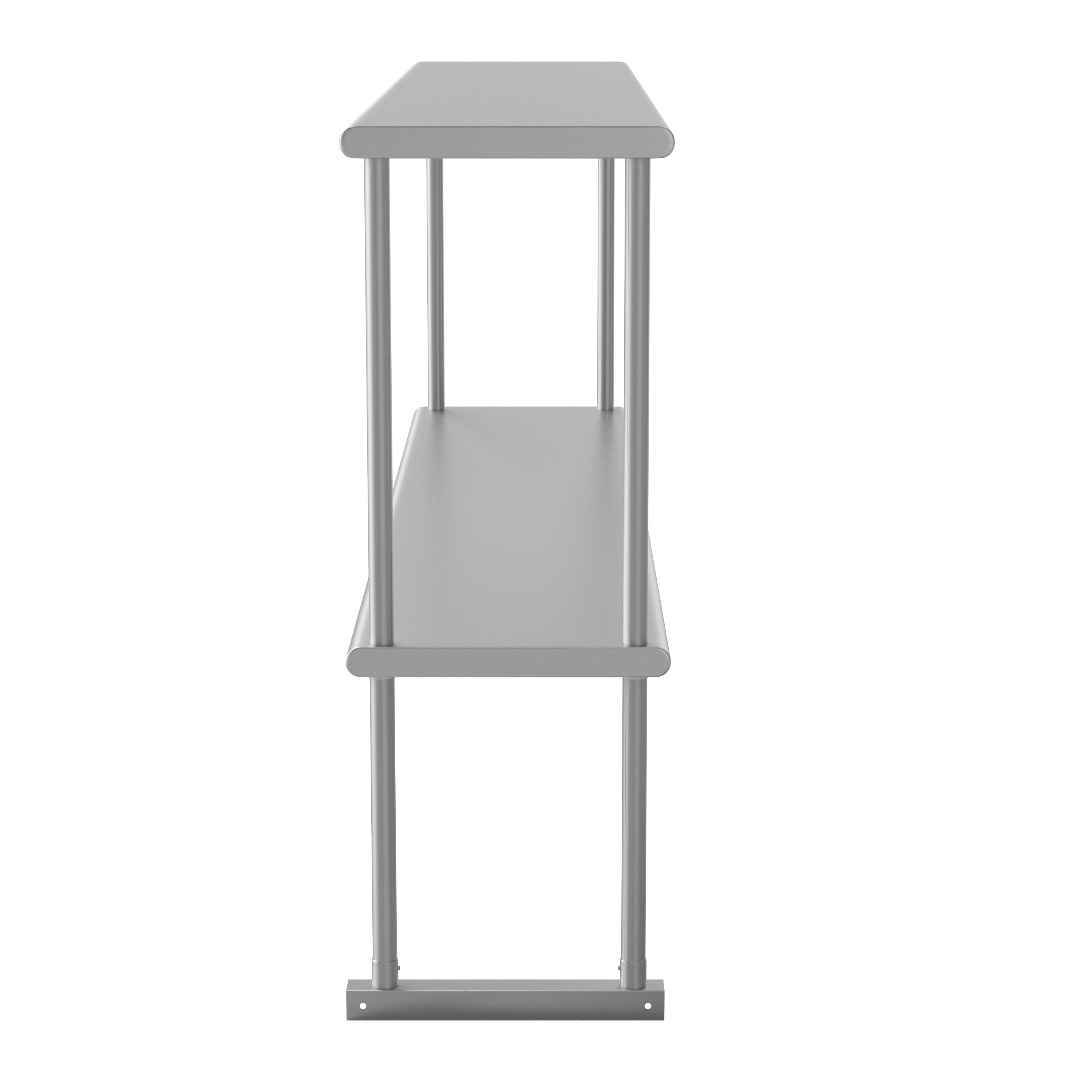Reese Commercial Grade 430 Stainless Steel 18 Gauge NSF Certified 60" x 12" Metal Kitchen Double Overshelf