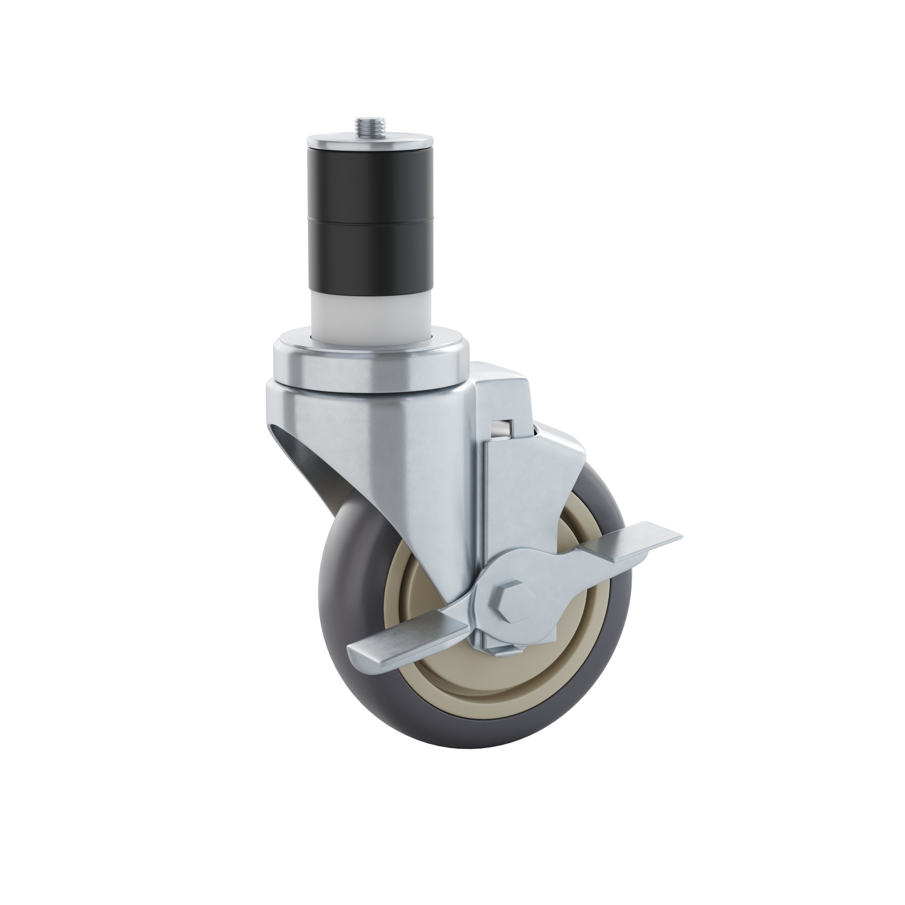 Summit Set of 4 Commercial Grade Heavy Duty Kitchen Casters with 2 Swivel Casters and 2 Locking Casters