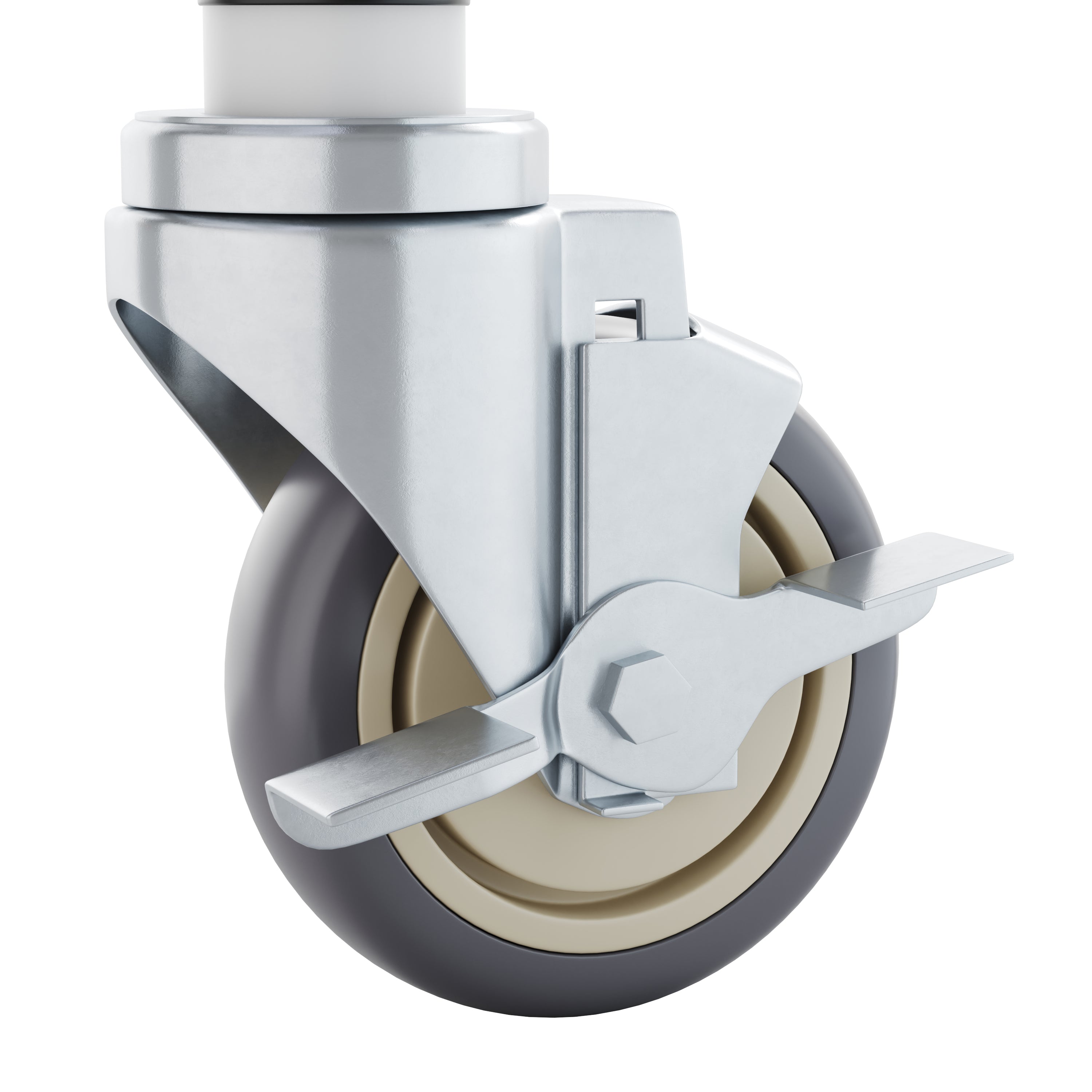 Summit Set of 4 Commercial Grade Heavy Duty Kitchen Casters with 2 Swivel Casters and 2 Locking Casters