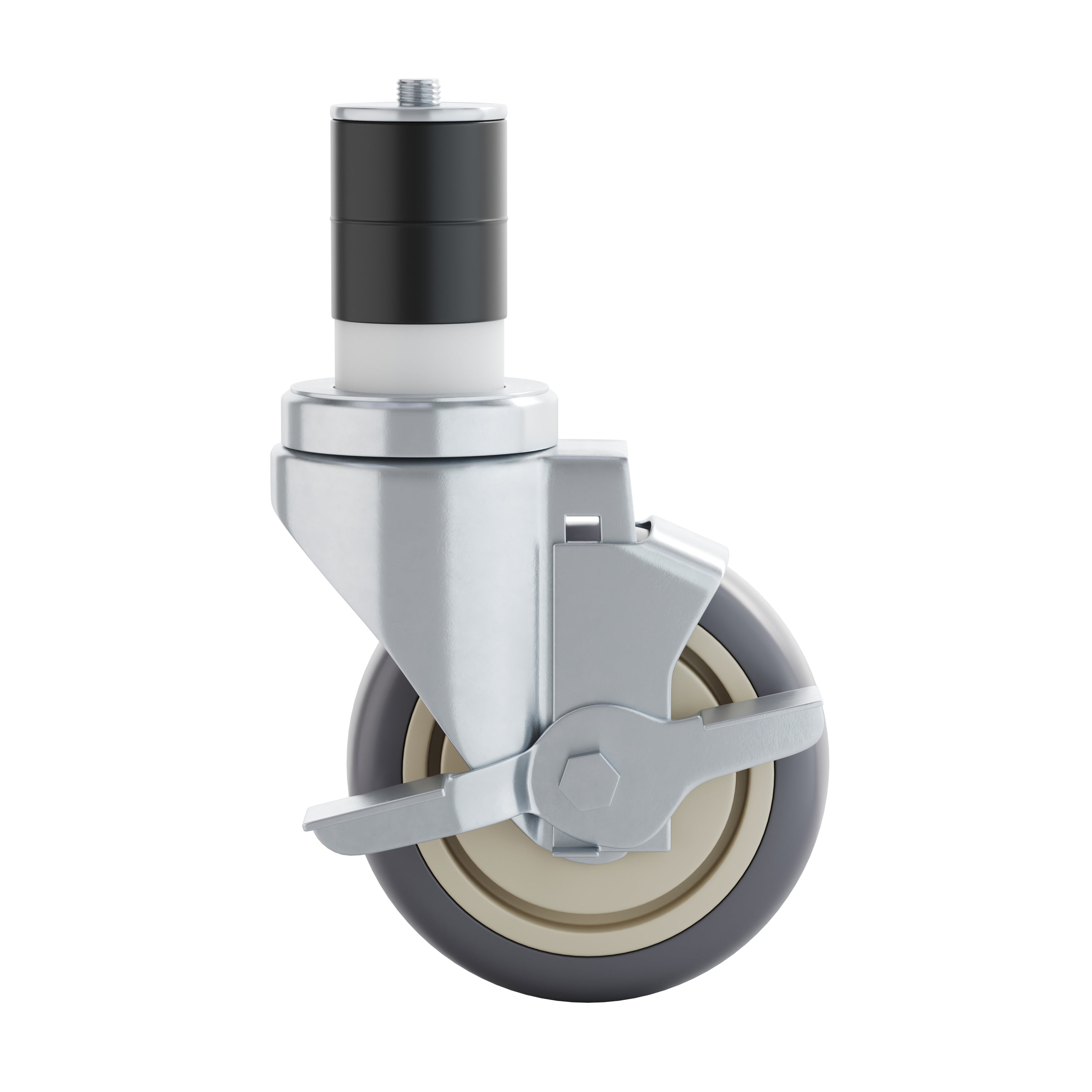 Summit Set of 4 Commercial Grade Heavy Duty Kitchen Casters with 2 Swivel Casters and 2 Locking Casters