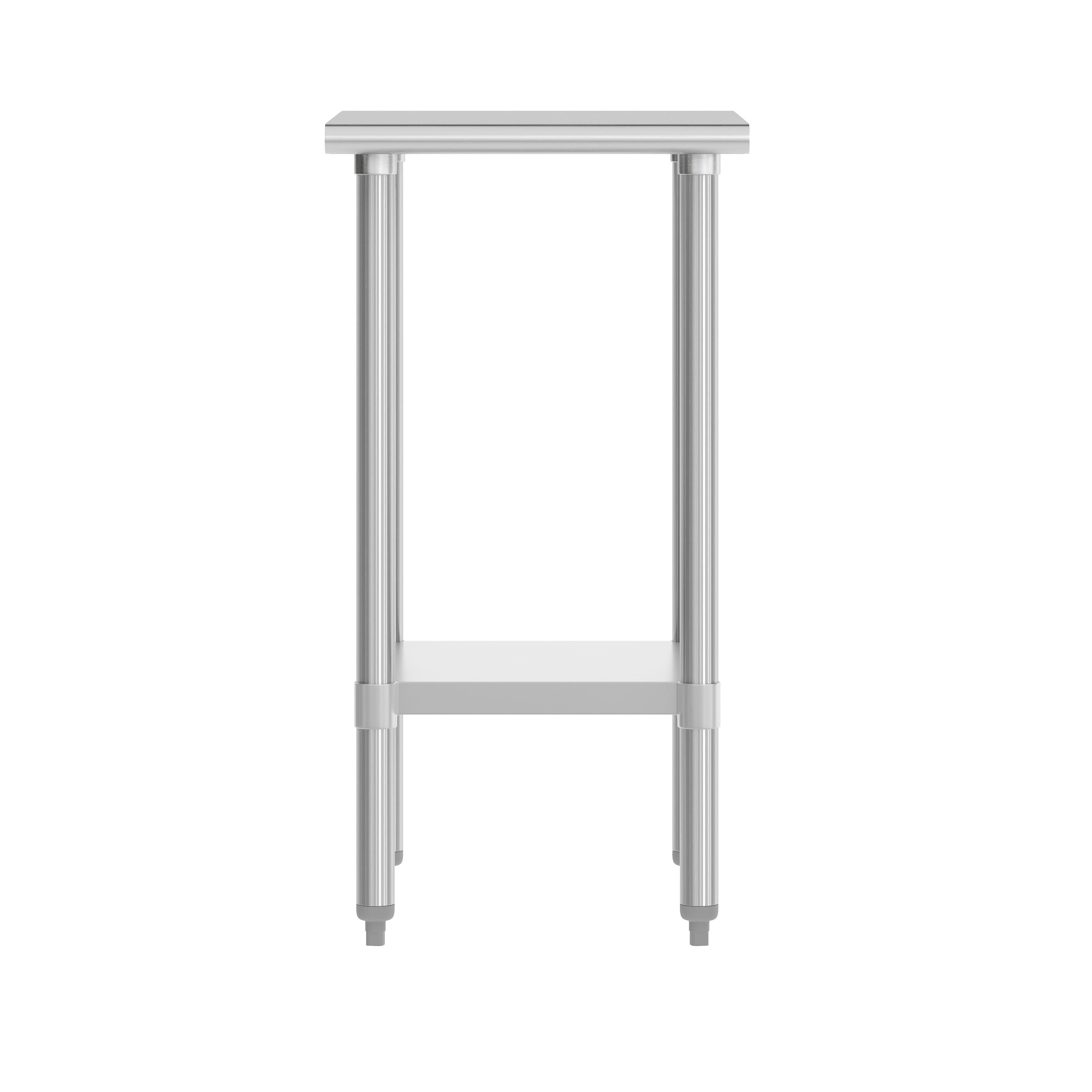 Reese 24x18 Portable Prep and Work Table with NSF Certified 18 Gauge Stainless Steel Top Shelf and Adjustable Galvanized Steel Undershelf