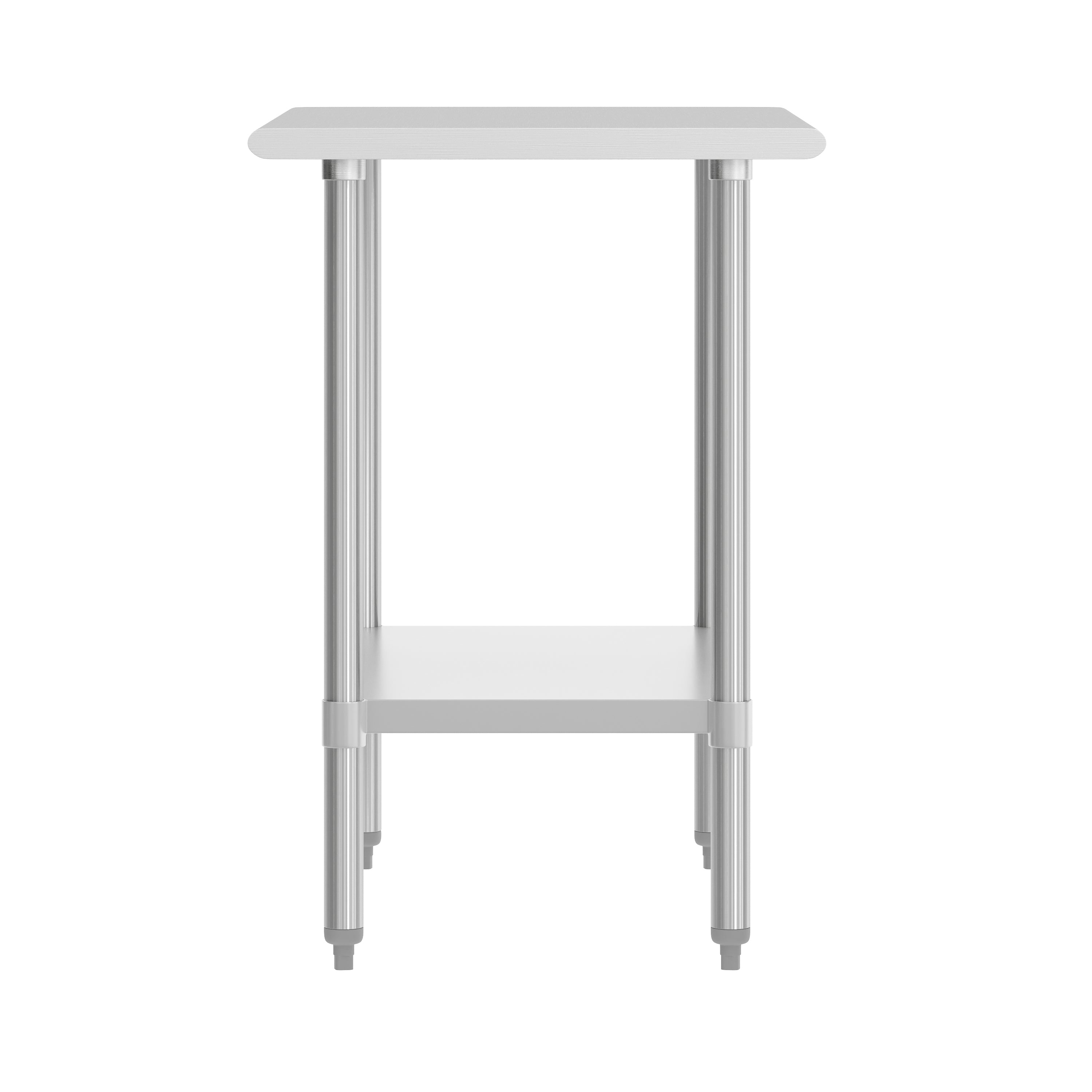 Reese 24x36 Portable Prep and Work Table with NSF Certified 18 Gauge Stainless Steel Top Shelf and Adjustable Galvanized Steel Undershelf