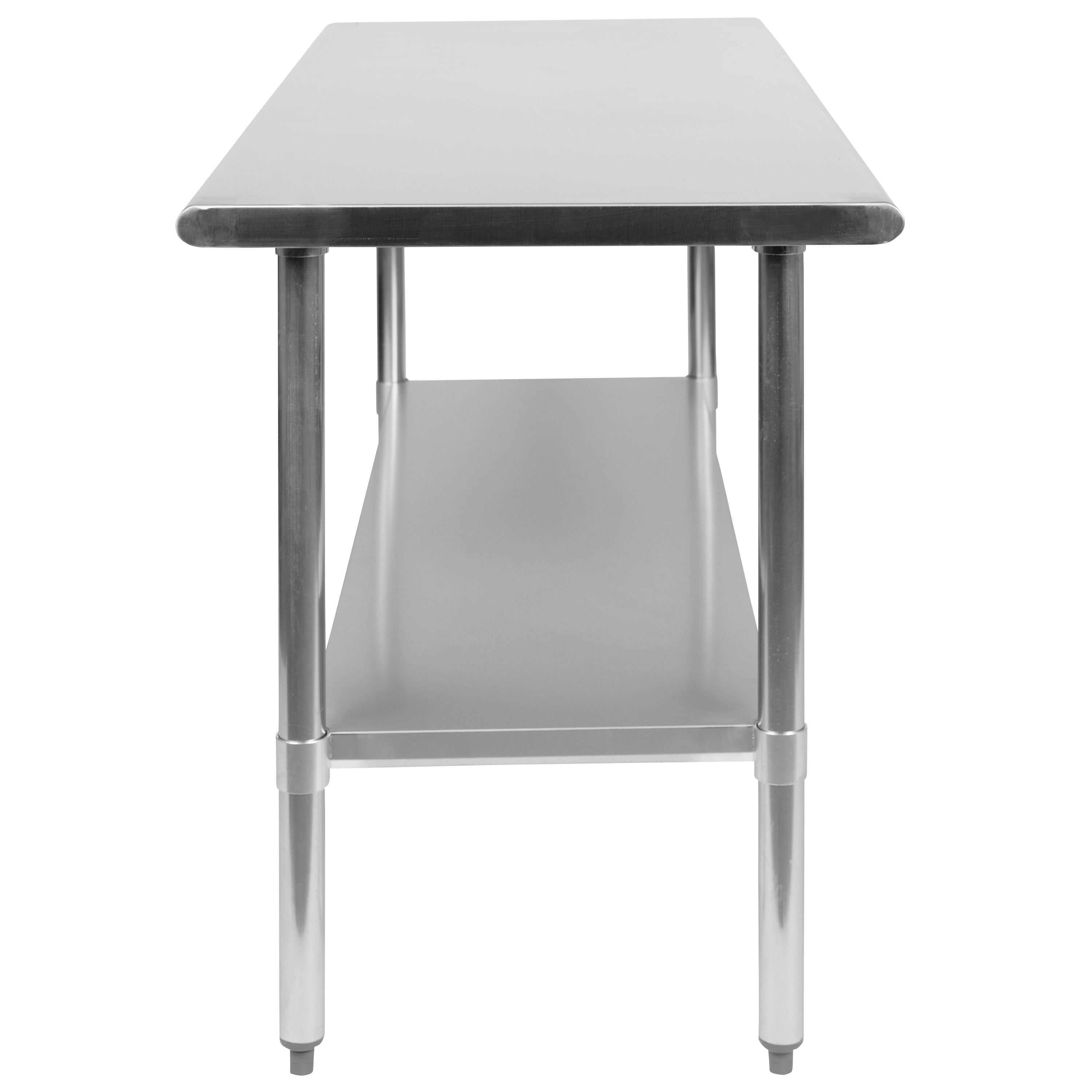Reese Stainless Steel 18  Gauge Prep and Work Table with Undershelf - NSF Certified - 60"W x 24"D x 34.5"H