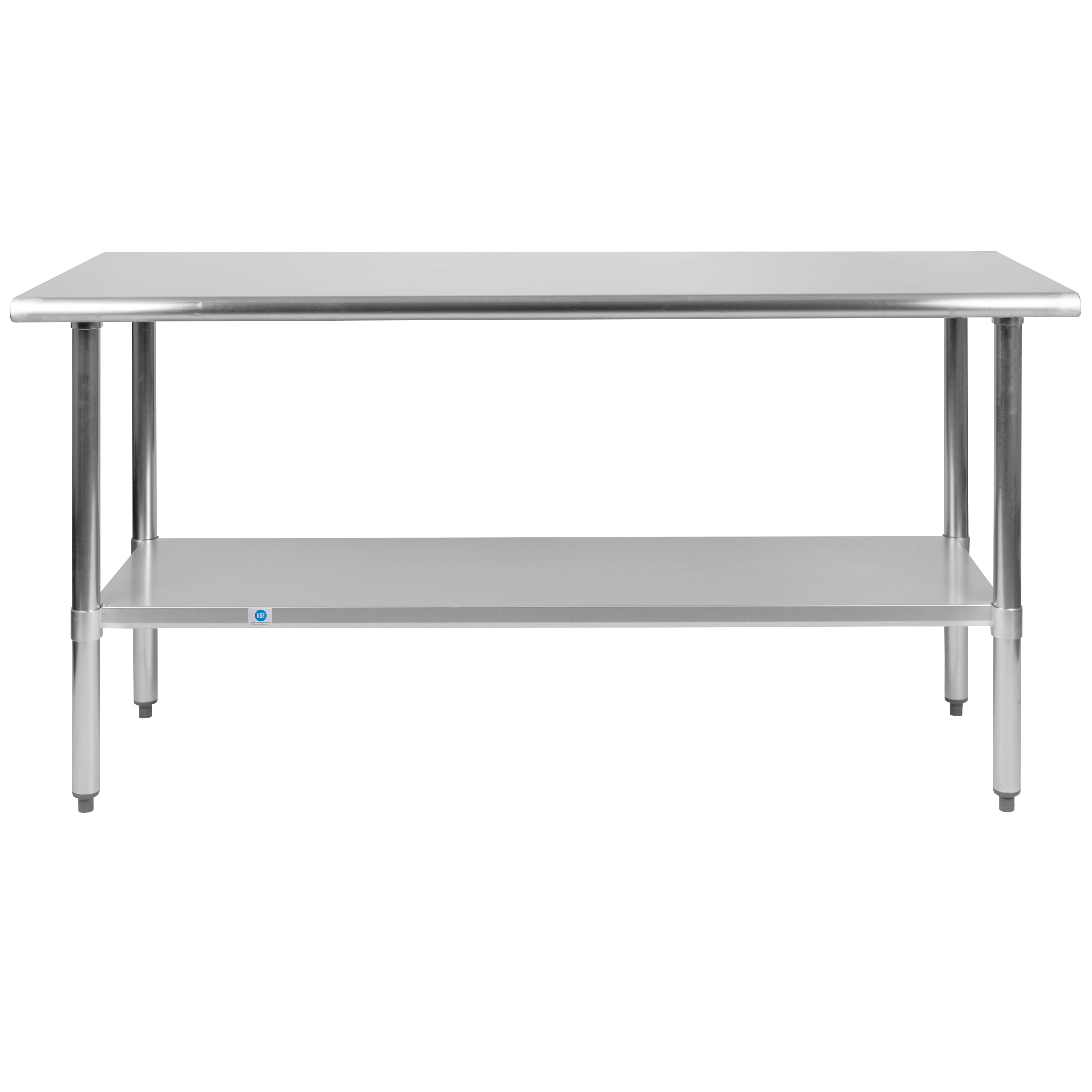 Reese Stainless Steel 18  Gauge Prep and Work Table with Undershelf - NSF Certified - 60"W x 24"D x 34.5"H