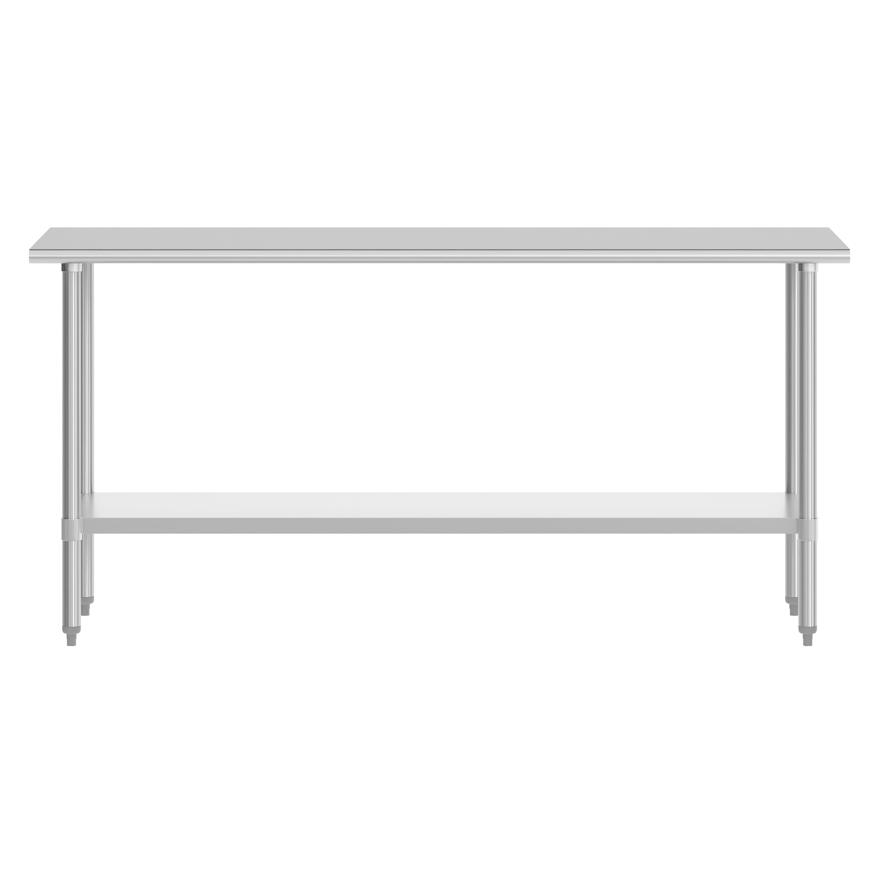 Reese 24x72 Portable Prep and Work Table with NSF Certified 18 Gauge Stainless Steel Top Shelf and Adjustable Galvanized Steel Undershelf