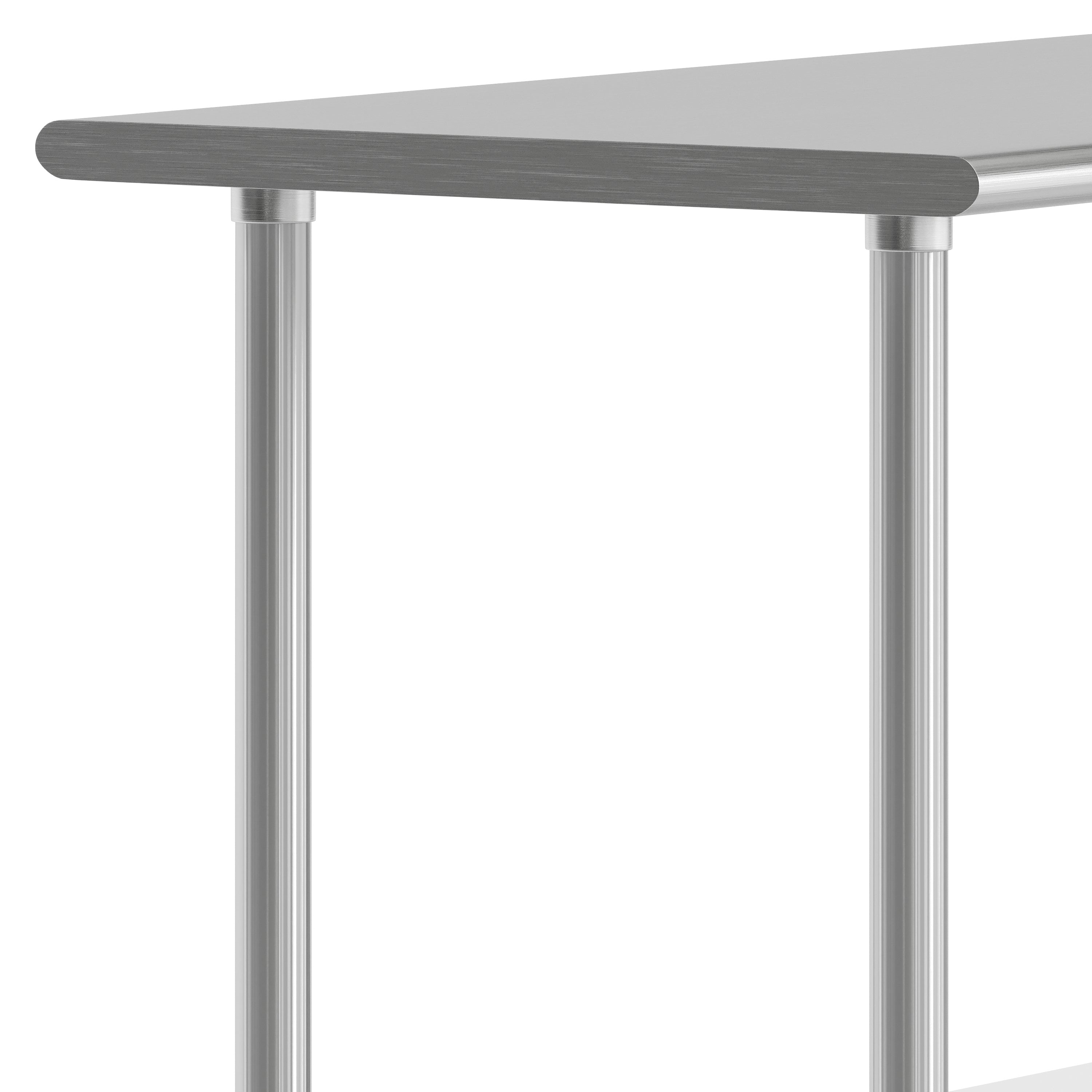 Reese 30x48 Portable Prep and Work Table with NSF Certified 18 Gauge Stainless Steel Top Shelf and Adjustable Galvanized Steel Undershelf