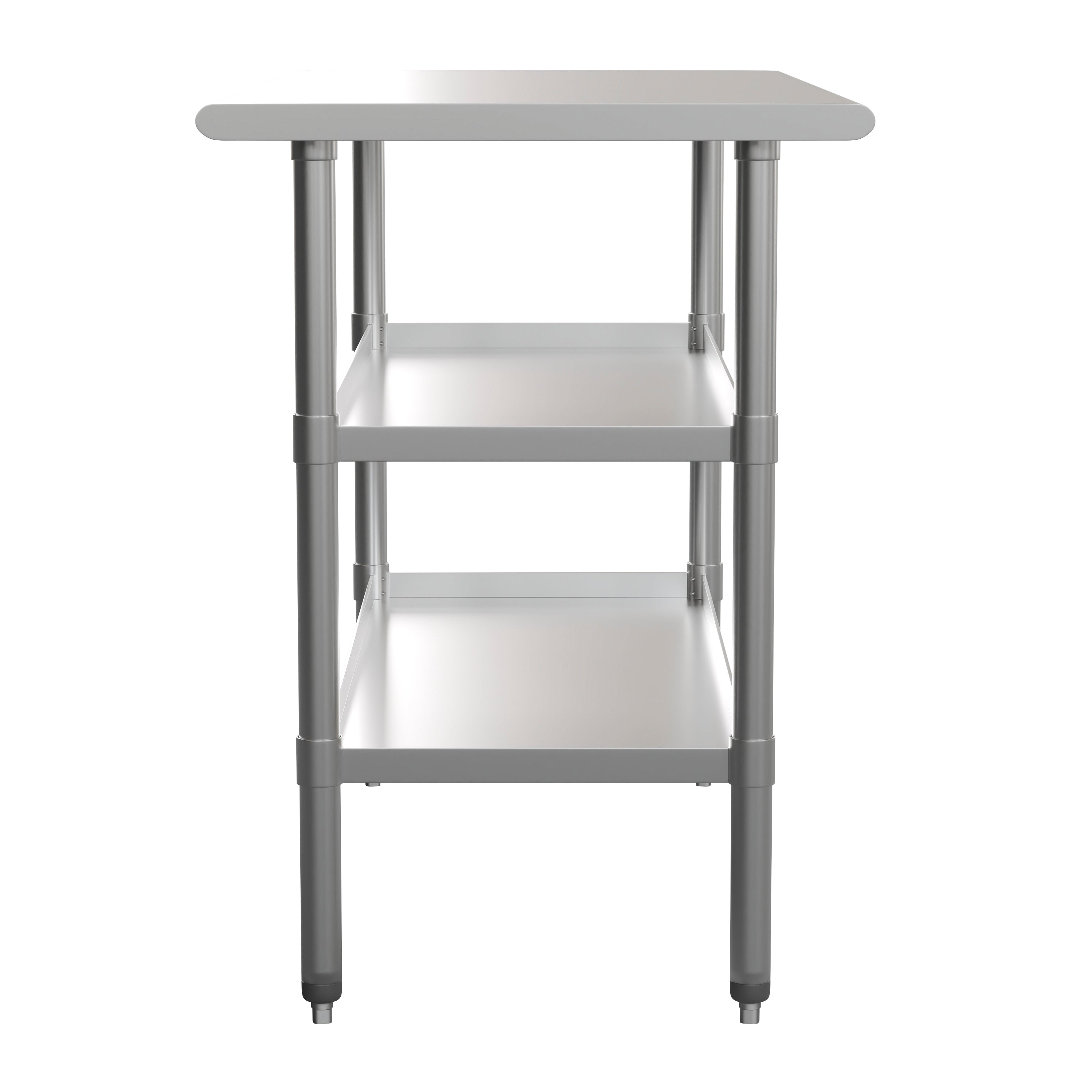 Hogan Stainless Steel 18 Gauge Work Table with 2 Undershelves - NSF Certified - 48"W x 24"D x 34.5"H
