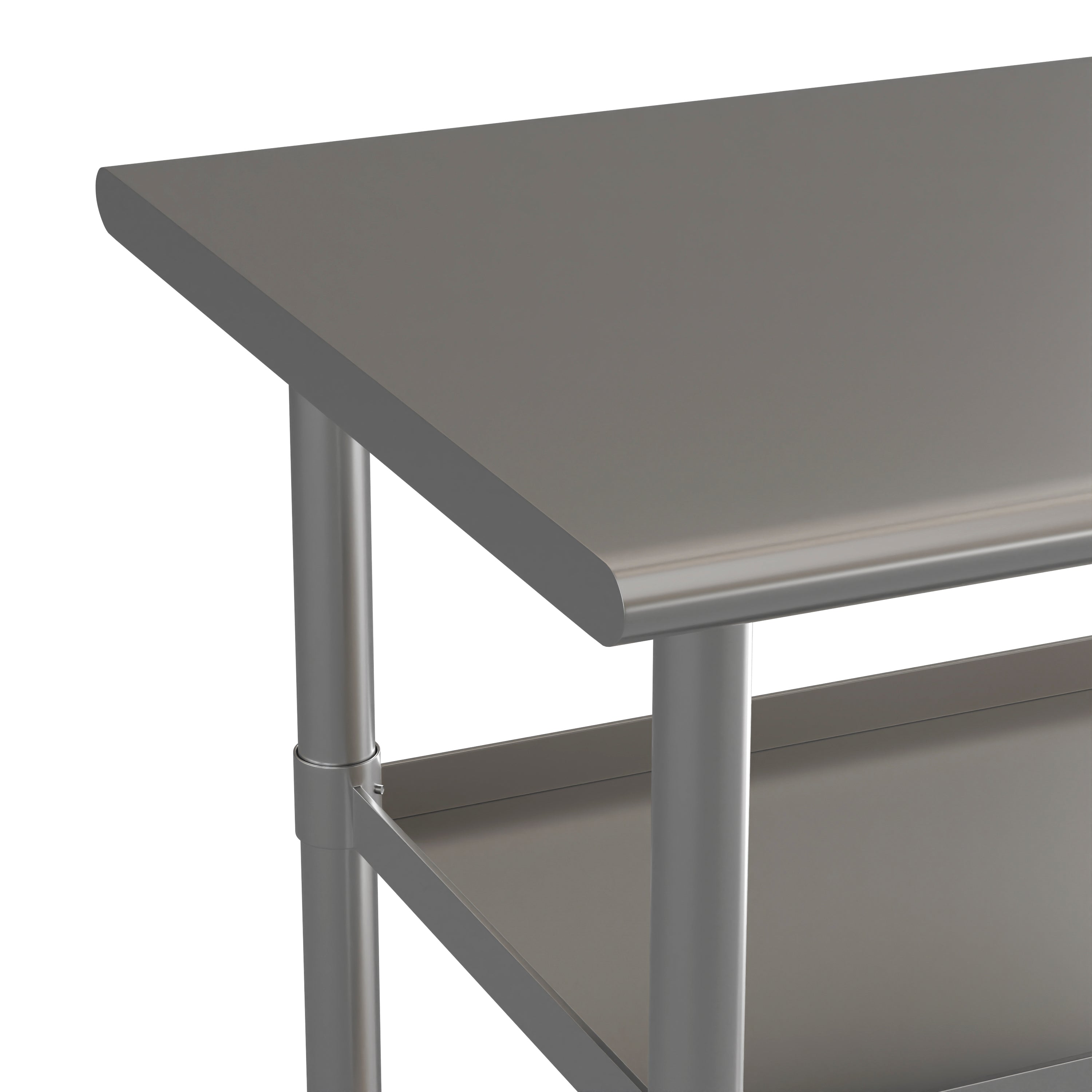 Hogan Stainless Steel 18 Gauge Work Table with 2 Undershelves - NSF Certified - 48"W x 24"D x 34.5"H