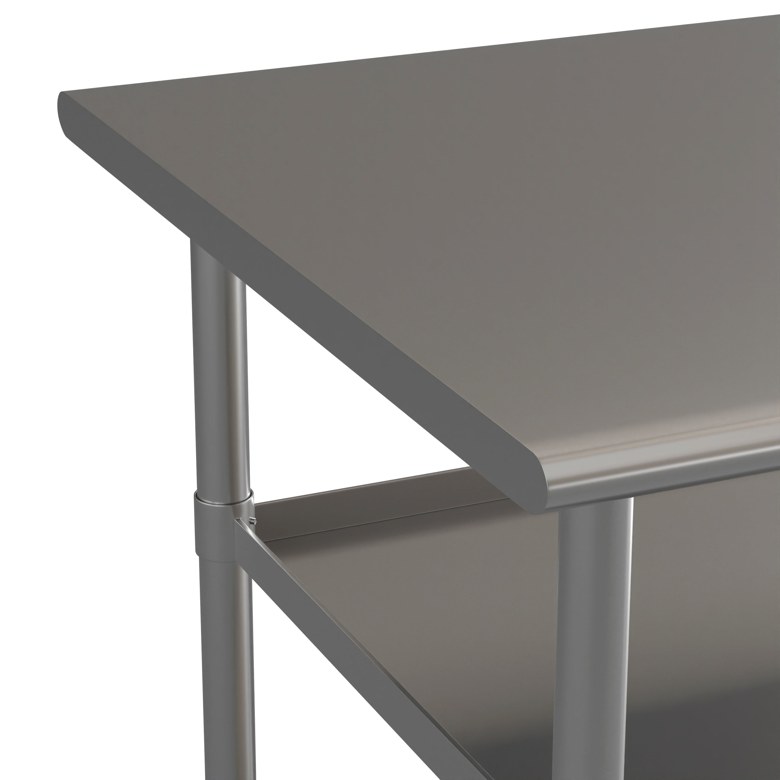 Ravenel Stainless Steel 18 Gauge Work Table with 2 Undershelves - 72"W x 30"D x 34.5"H, NSF