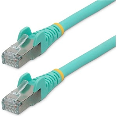 25ft Cat6a Ethernet Cable - Aqua - Low Smoke Zero Halogen Lszh - 10gbe 500mhz 100w Poe