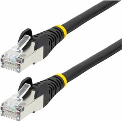 75ft Black Cat6a Ethernet Cable, Snagless Rj45, 10g, 100w Poe, S/ftp, Lszh, 27aw