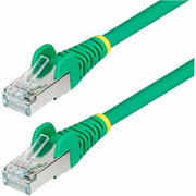 10ft Green Cat6a Ethernet Cable, Snagless Rj45, 10g, 100w Poe, S/ftp, Lszh, 27aw