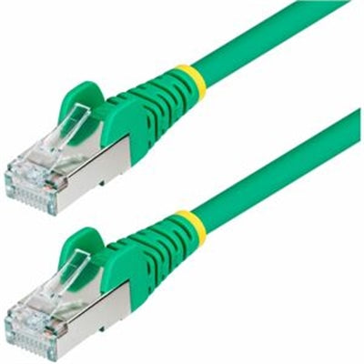25ft Green Cat6a Ethernet Cable, Snagless Rj45, 10g, 100w Poe, S/ftp, Lszh, 27aw