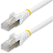 3ft Cat6a Ethernet Cable - White - Low Smoke Zero Halogen Lszh - 10gbe 500mhz 100w Poe
