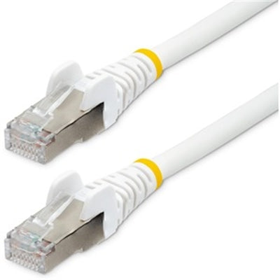 3ft Cat6a Ethernet Cable - White - Low Smoke Zero Halogen Lszh - 10gbe 500mhz 100w Poe