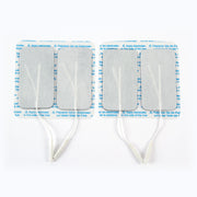 Reusable 2"' X 3.5" Rectangular White Fabric Carbon Electrode, 4/Pk