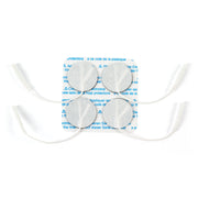 Bodymed 1 1/4" Round Cloth Back Carbon Electrode, White, Latex Free, 4/Pack