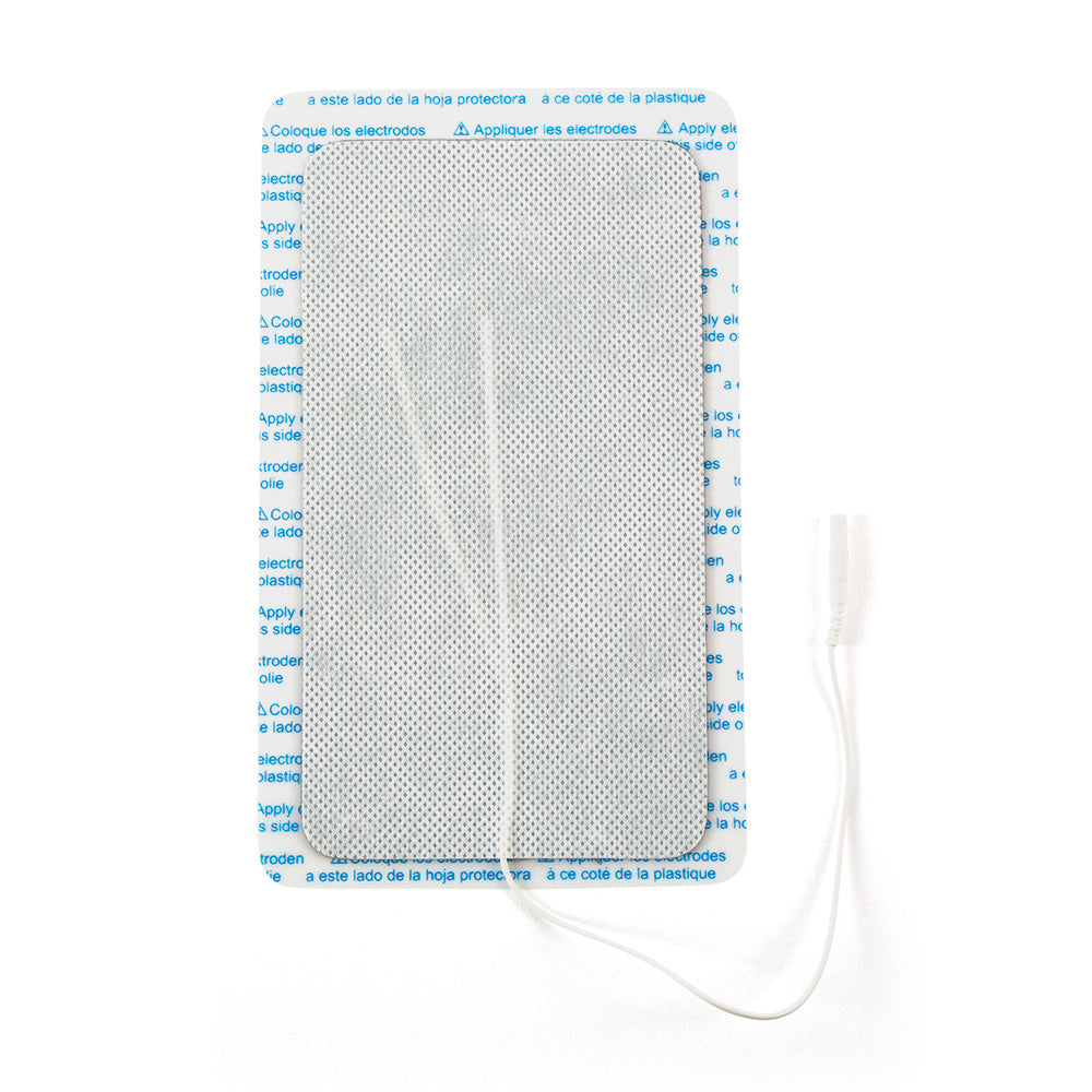 Bodymed 4" X 7" Rectangular Cloth Back Carbon Electrode, White, Latex Free, 1/Pack